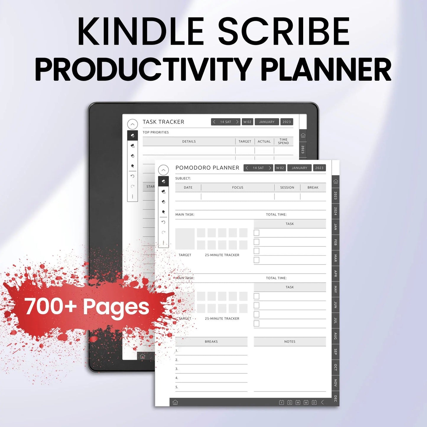 Kindle Scribe Productivity Planner Template CreativeRino