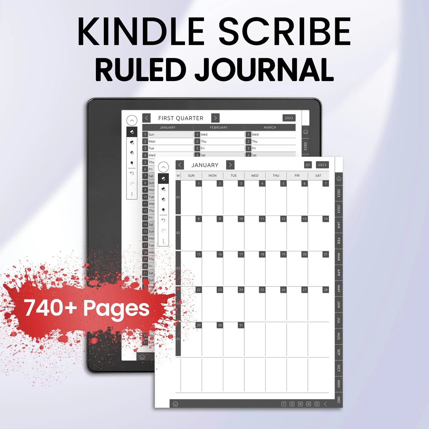 Kindle Scribe Ruled Journal Planner Template CreativeRino