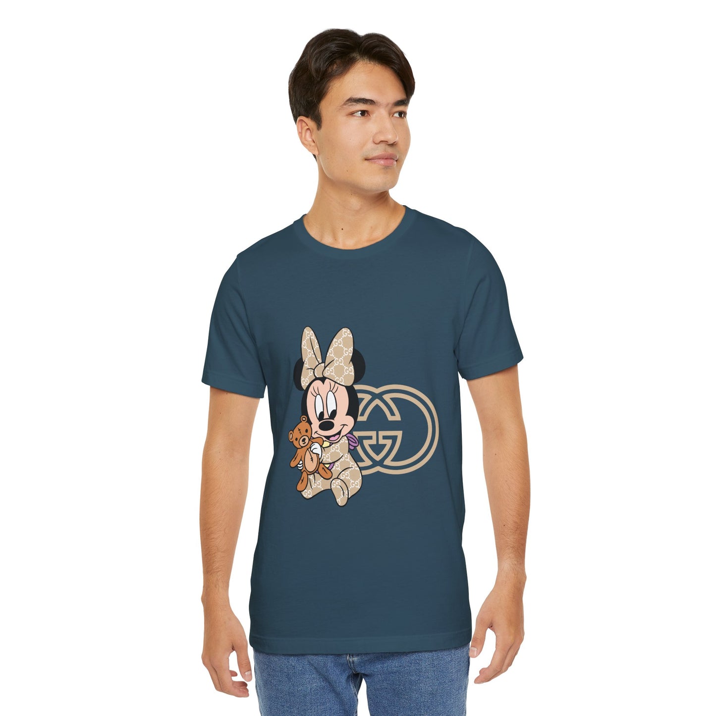 Minnie Mouse Luxury Tee - Unisex Jersey Short Sleeve Gucci T-shirt with Cute Bear Design - CreativeRino
