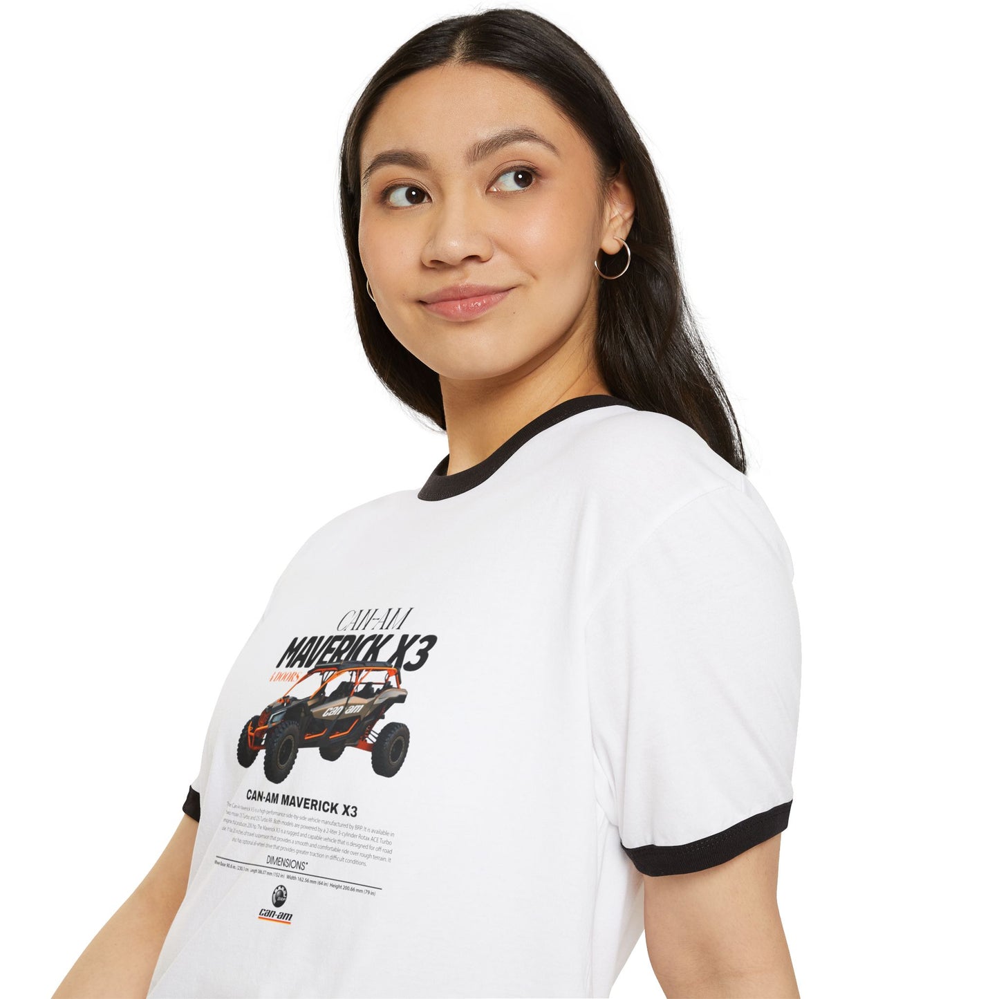 Can-Am Maverick X3 Unisex Cotton Ringer T-Shirt - CreativeRino