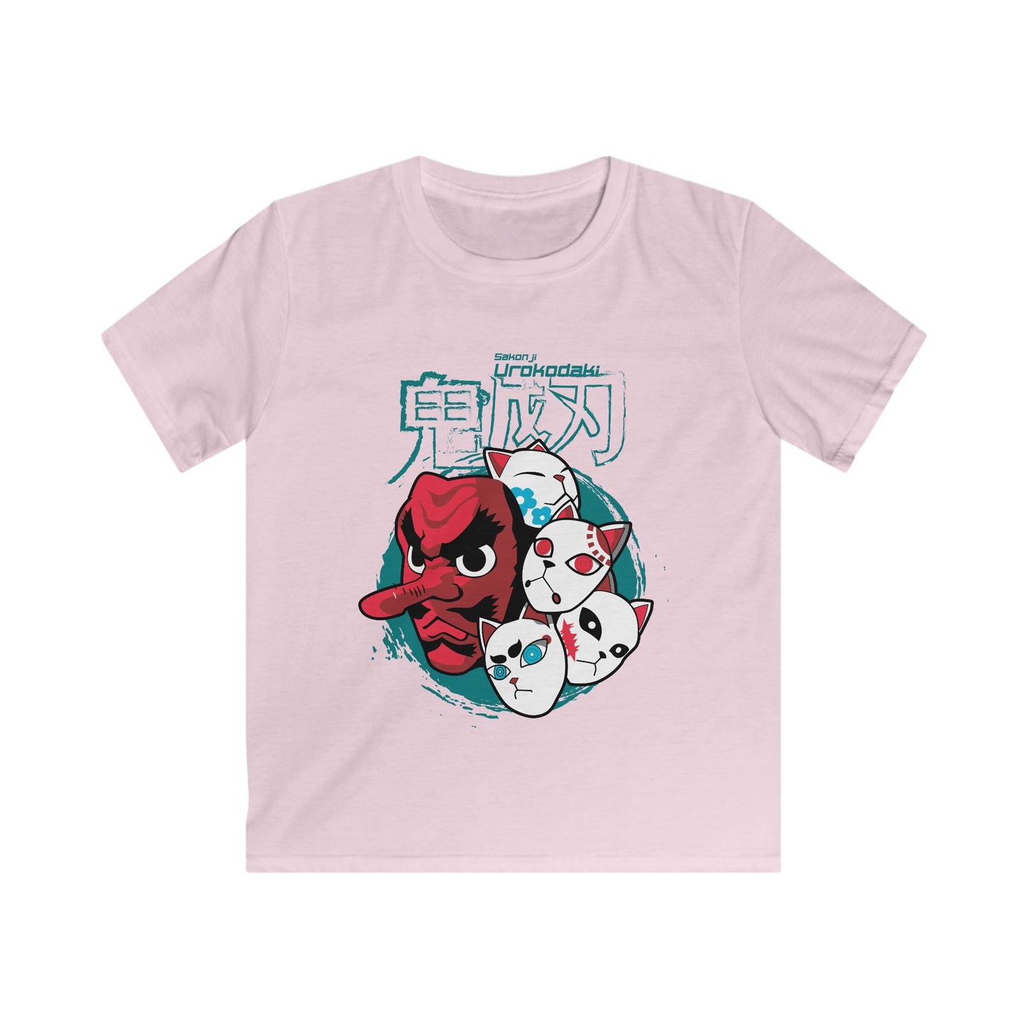 Demon Slayer Kids Softstyle Tee - Fun Anime-Inspired T-shirt Design for Young Trendsetters - CreativeRino
