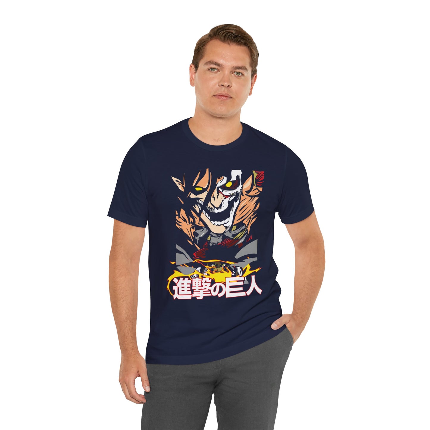 Attack on Titan Unisex Jersey Tee - Epic Anime Graphic T-Shirt - CreativeRino