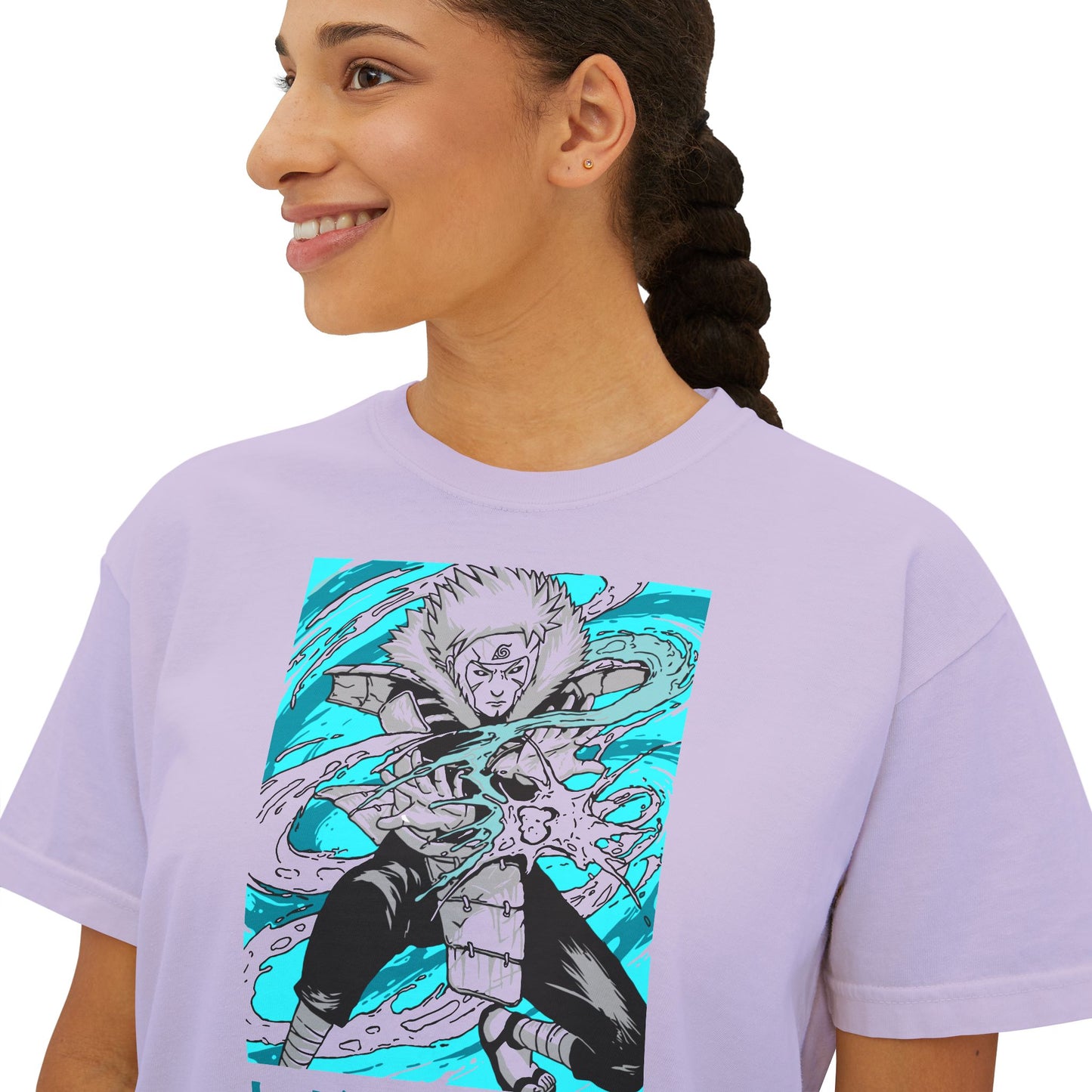 Women Boxy Tee with Anime Design - Stylish Naruto Graphic T-shirt for Fans - CreativeRino