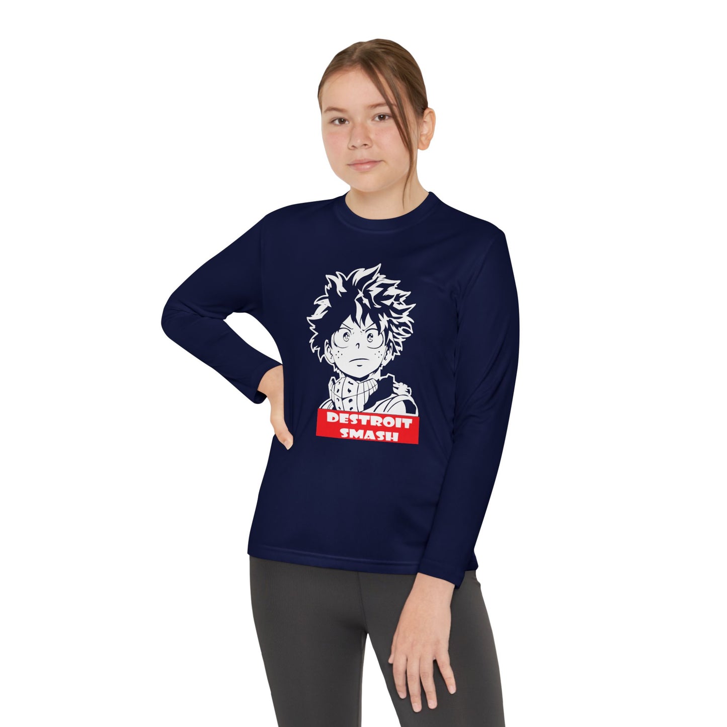 My Hero Academia Youth Long Sleeve Tee - Detroit Smash Anime T-shirt - CreativeRino