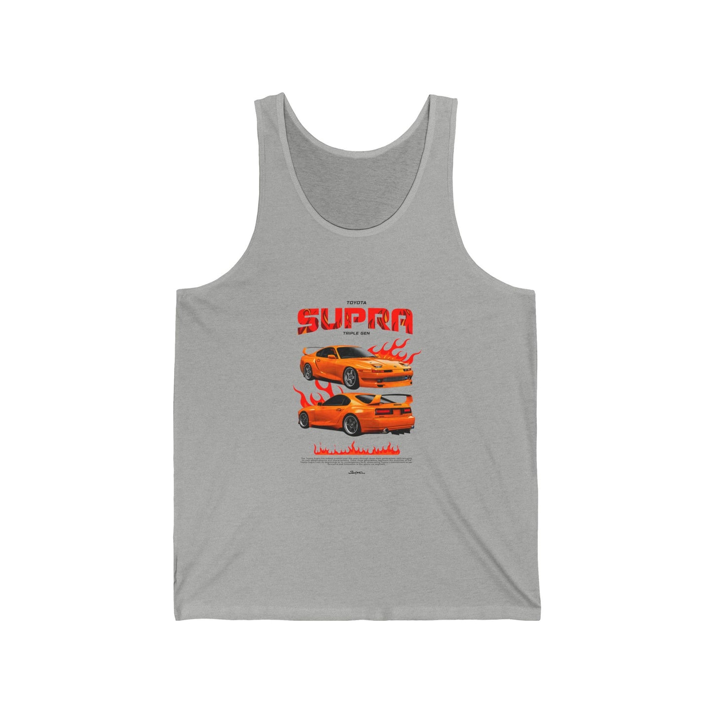 Toyota Supra Cars Graphic Unisex Jersey Tank - Perfect for Auto Enthusiasts - CreativeRino