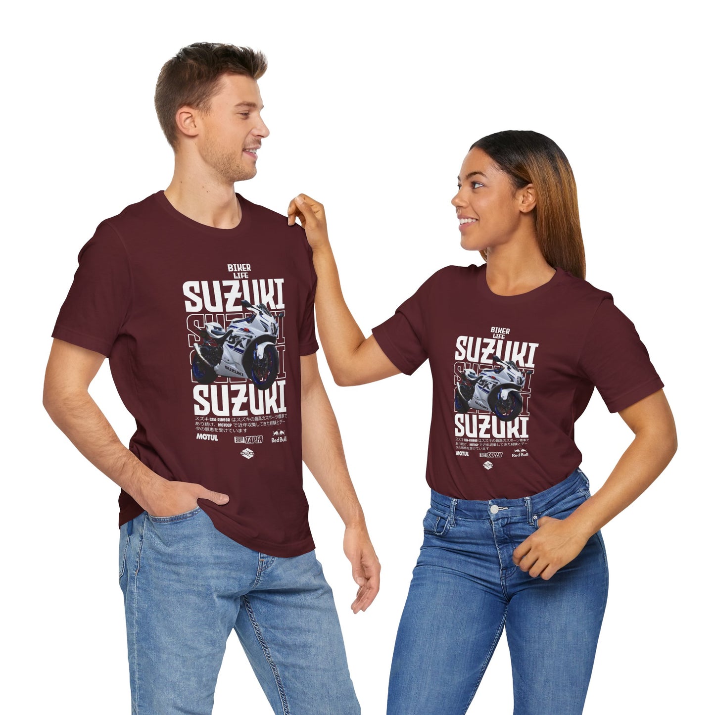 Biker Life Suzuki Unisex Short Sleeve Tee - Perfect T-shirt for Motorcycle Enthusiasts - CreativeRino