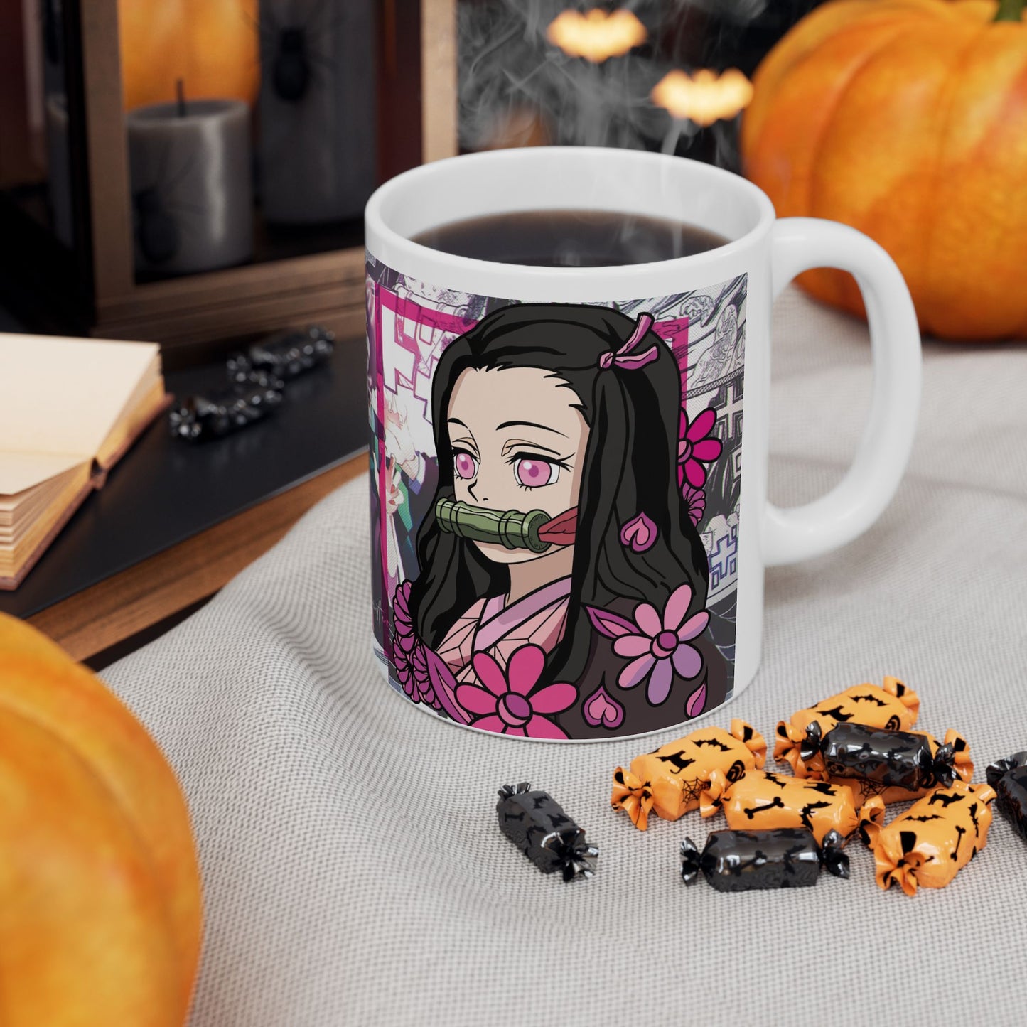 Anime-Inspired Ceramic Mug | Demon Slayer Design - CreativeRino
