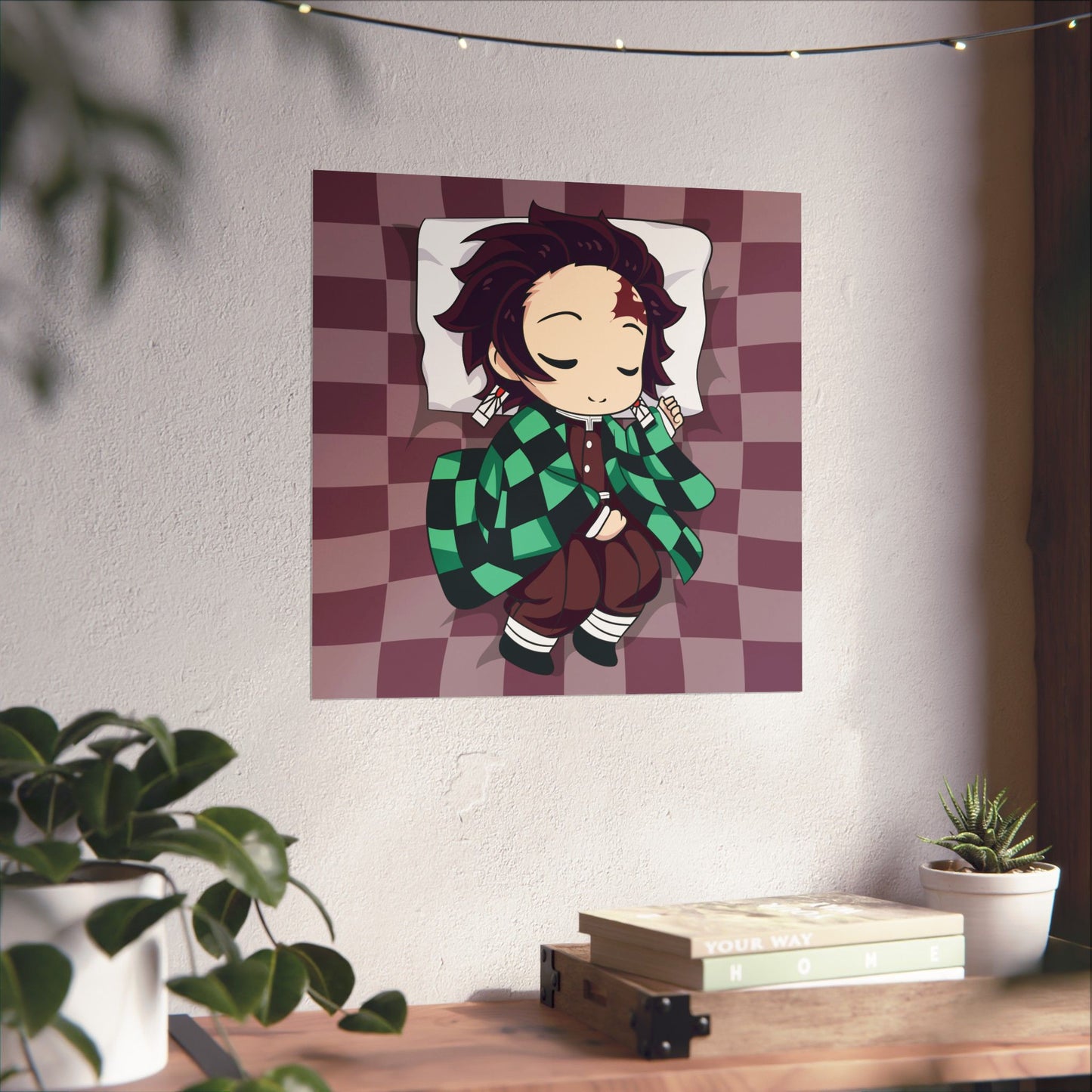 Chibi Anime Character Poster - Cozy Sleep Vibes Demon Slayer for Fans - CreativeRino