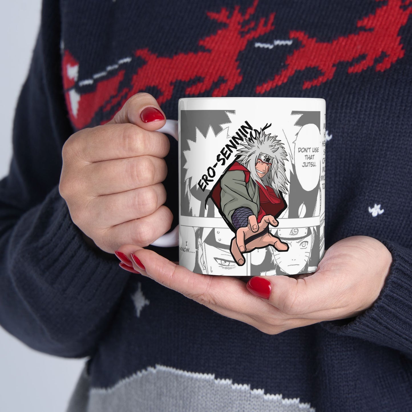 Anime-Inspired Ceramic Mug with Sage Quotes - Perfect Gift for Fans - CreativeRino