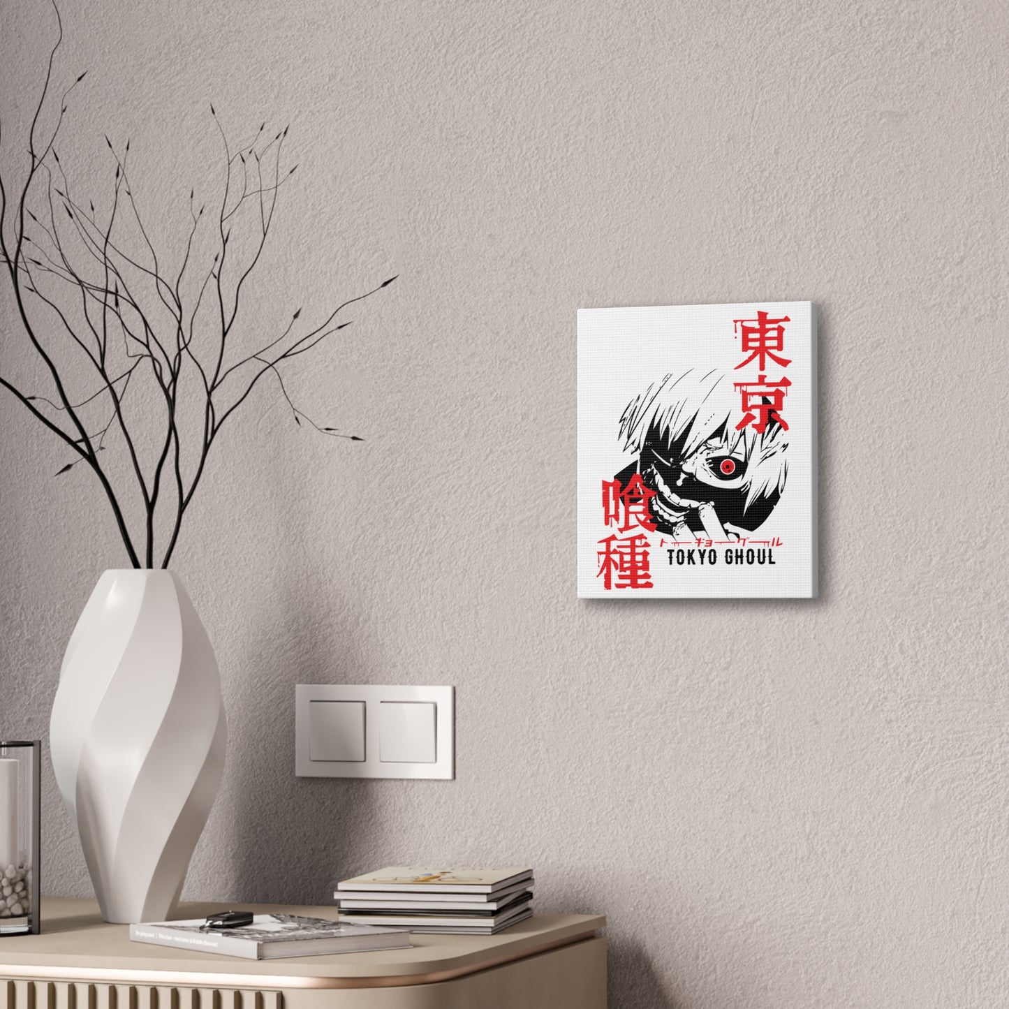 Tokyo Ghoul Canvas Art Print - Stretched Wall Decor for Anime Fans - CreativeRino