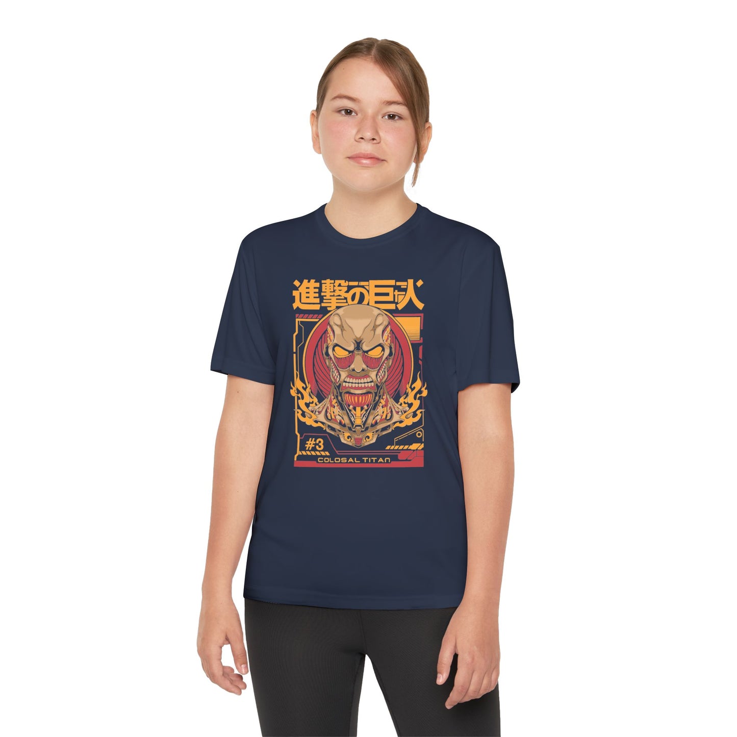 Attack on Titan Youth Competitor Tee - Colossal Anime Graphic T-shirt for Anime Fans - CreativeRino