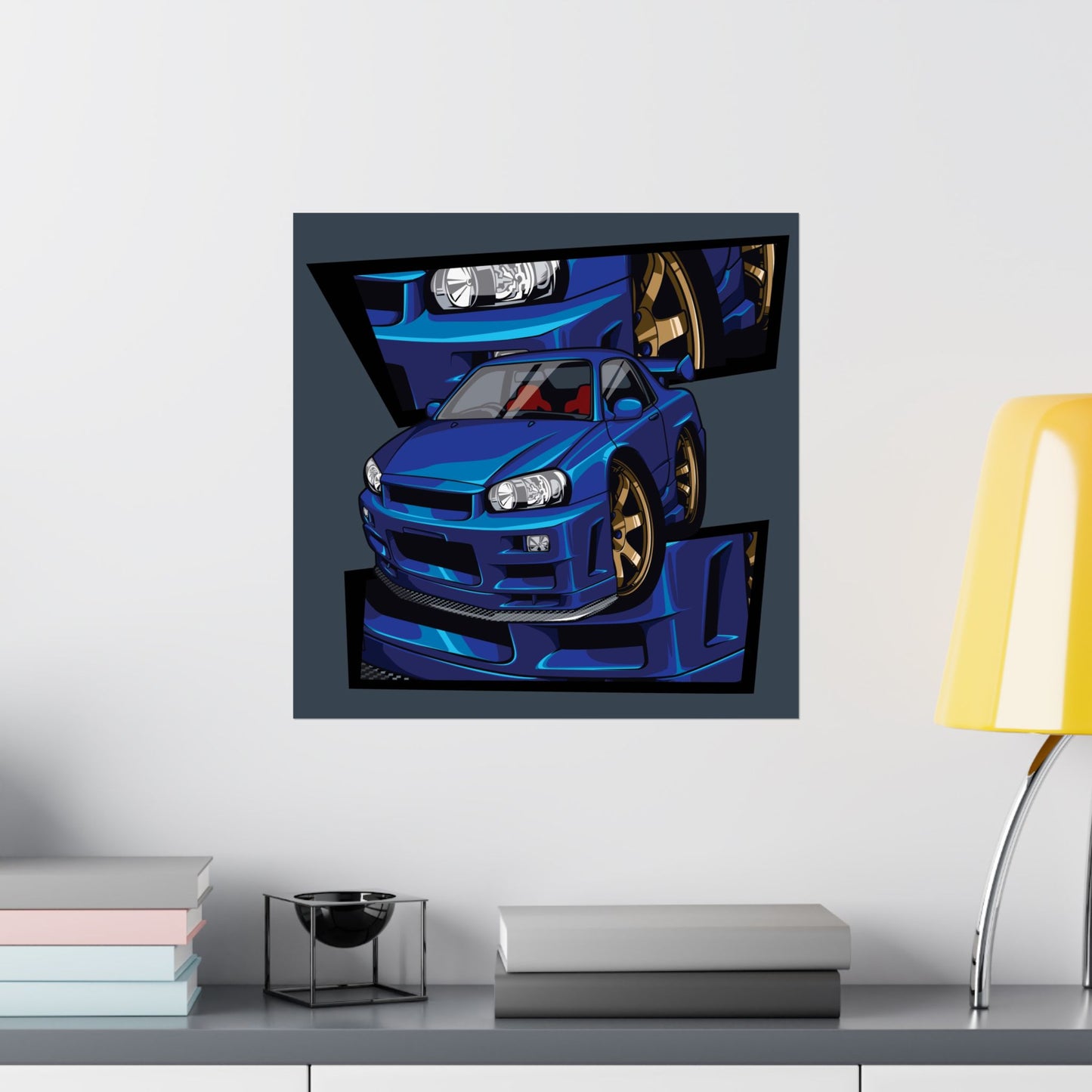 Sport Car Matte Square Poster - Bold Automotive Wall Art for Car Enthusiasts - CreativeRino