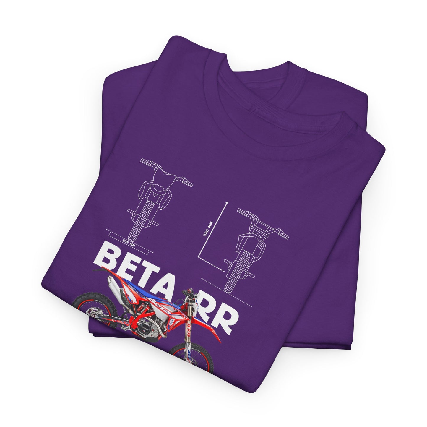 Unisex Heavy Cotton Tee - Beta RR Motorcycle Graphic T-shirt - CreativeRino