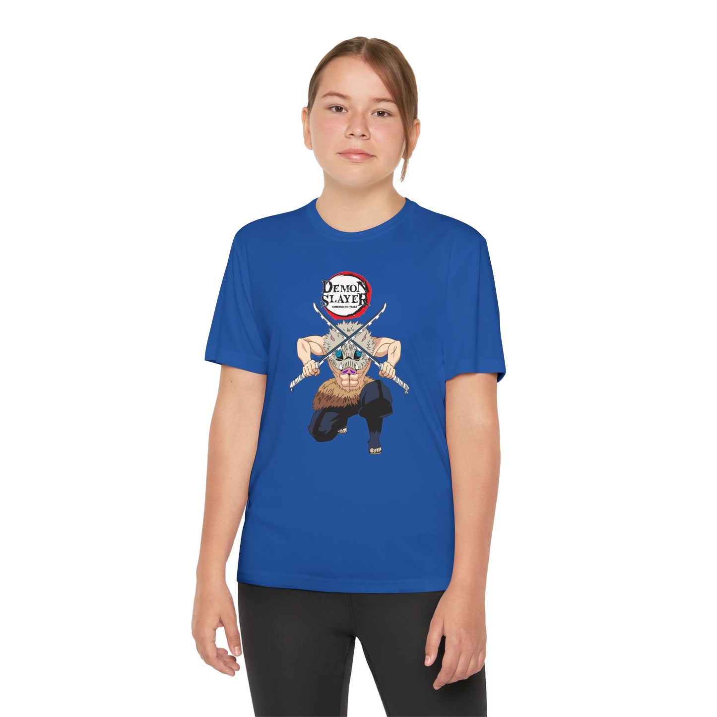 Youth Demon Slayer Competitor Tee - Bold Orange Anime T-shirt for Fans - CreativeRino