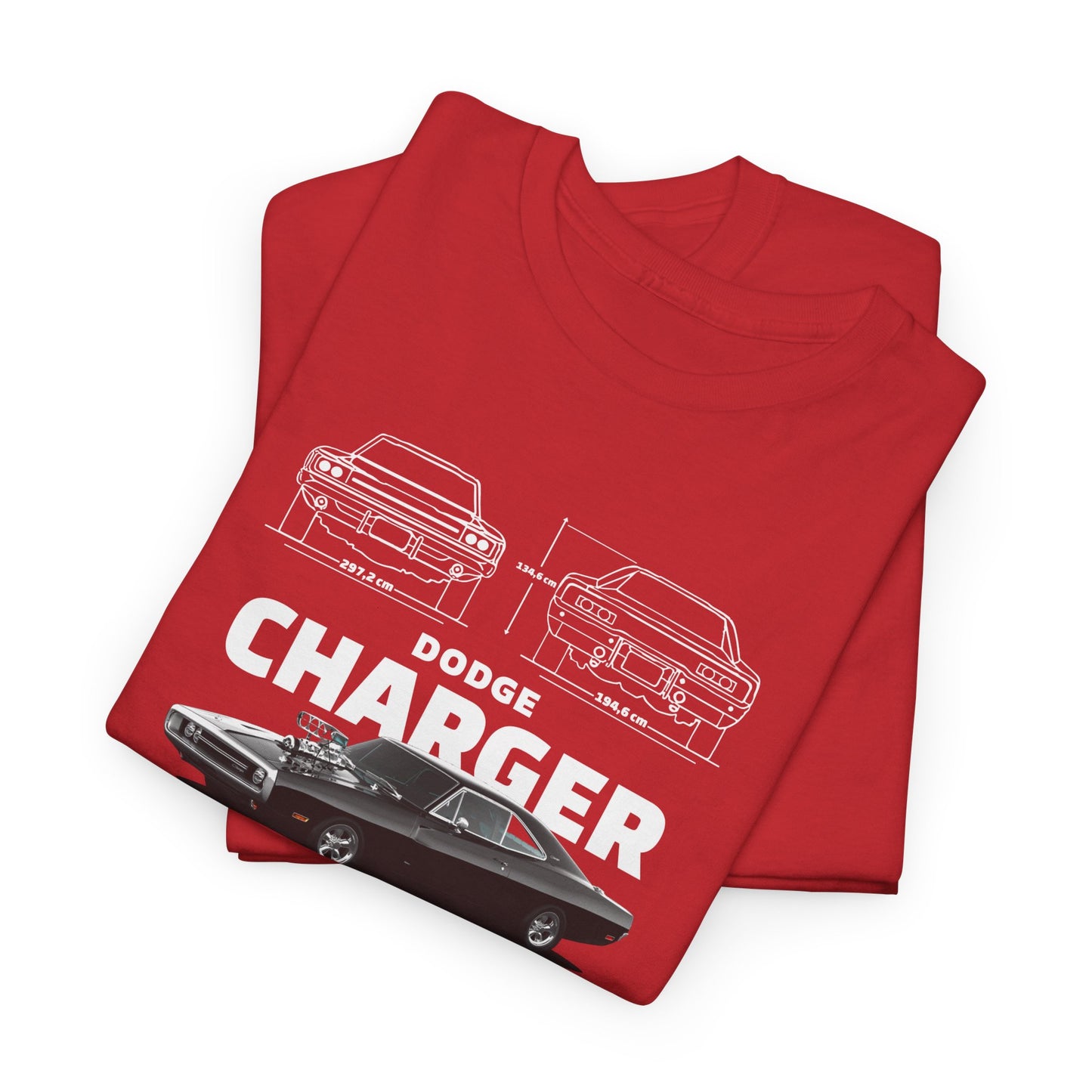 Dodge Challenger Car Graphic Unisex Heavy Cotton Tee - Vintage Automobile T-Shirt - CreativeRino
