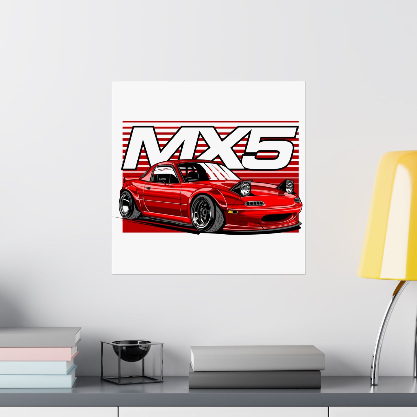 MX5 Racing Car Matte Square Posters - Perfect Gift for Car Enthusiasts - CreativeRino