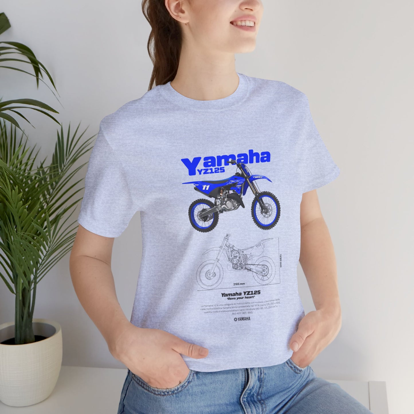 Yamaha YZ125 Bike Graphic Tee – Unisex Jersey Short Sleeve T-shirt - CreativeRino