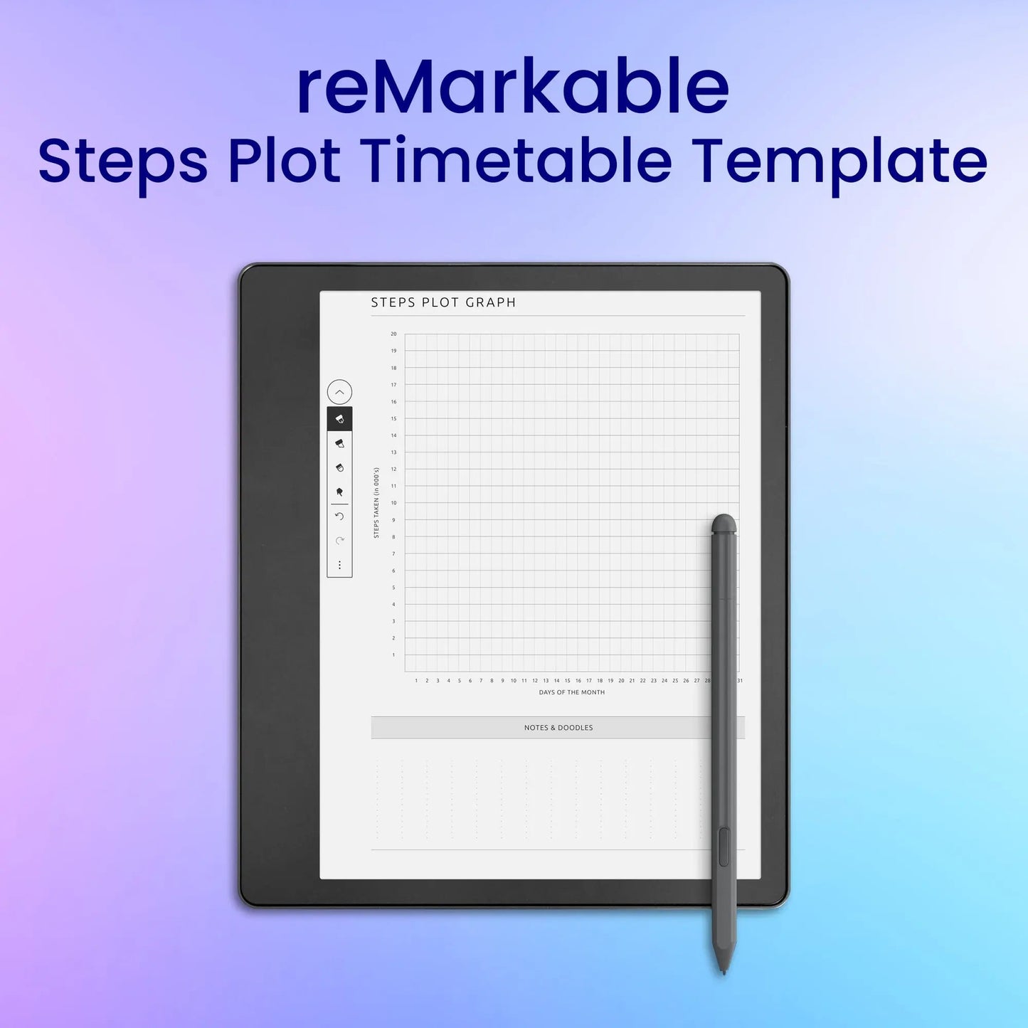 reMarkable 2 Steps Plot Timetable Template Planner Template My Store