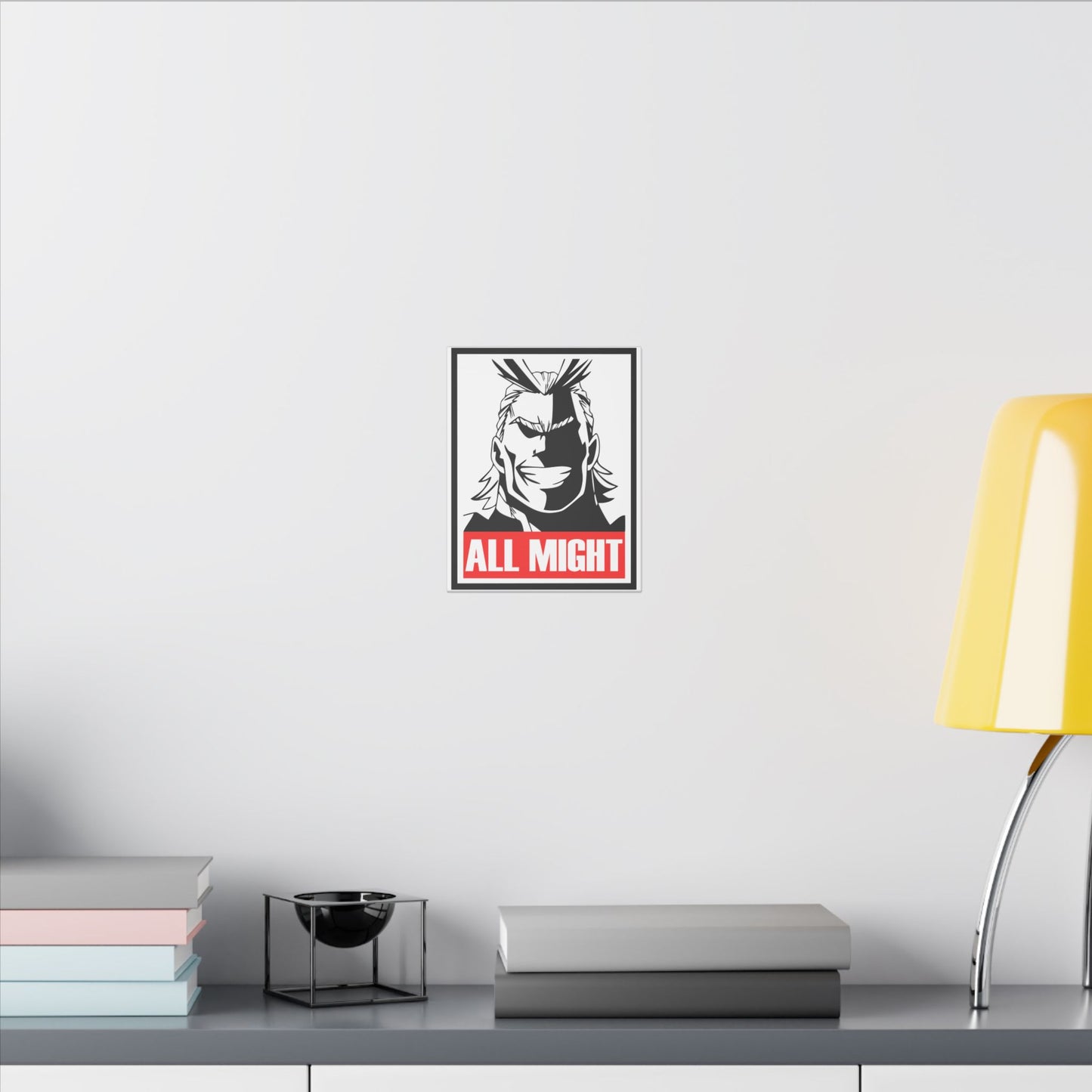 All Might Matte Canvas Wall Art - My Hero Academia Decor for Anime Lovers - CreativeRino
