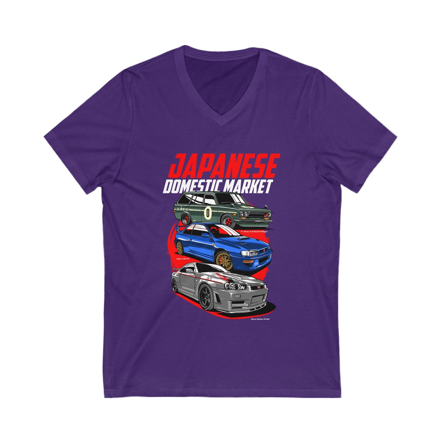 Japanese Domestic Market Car V-Neck Tee - Unisex Car Enthusiast T-shirt - CreativeRino