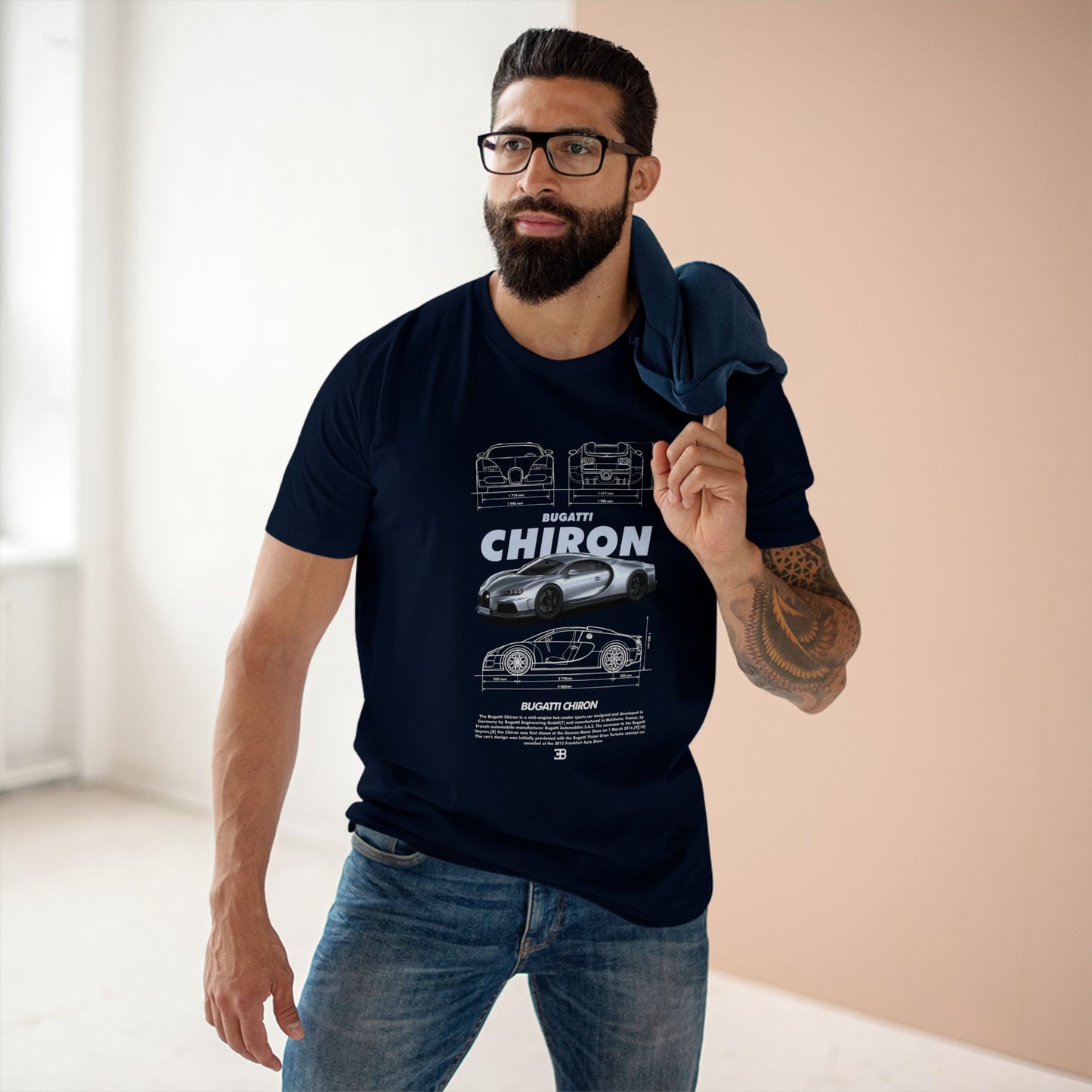 Bugatti Chiron Graphic Tee - Perfect for Auto Enthusiasts - CreativeRino