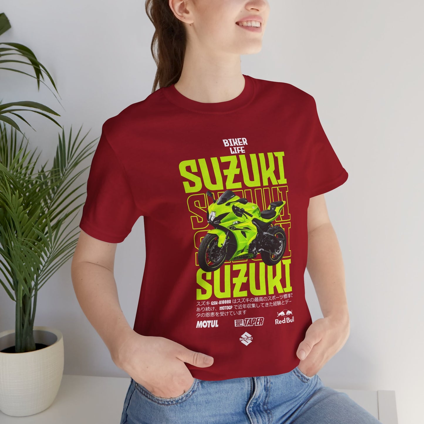 Biker Life Suzuki Unisex Jersey Short Sleeve Tee - Perfect T-shirt for Motorcycle Enthusiasts - CreativeRino