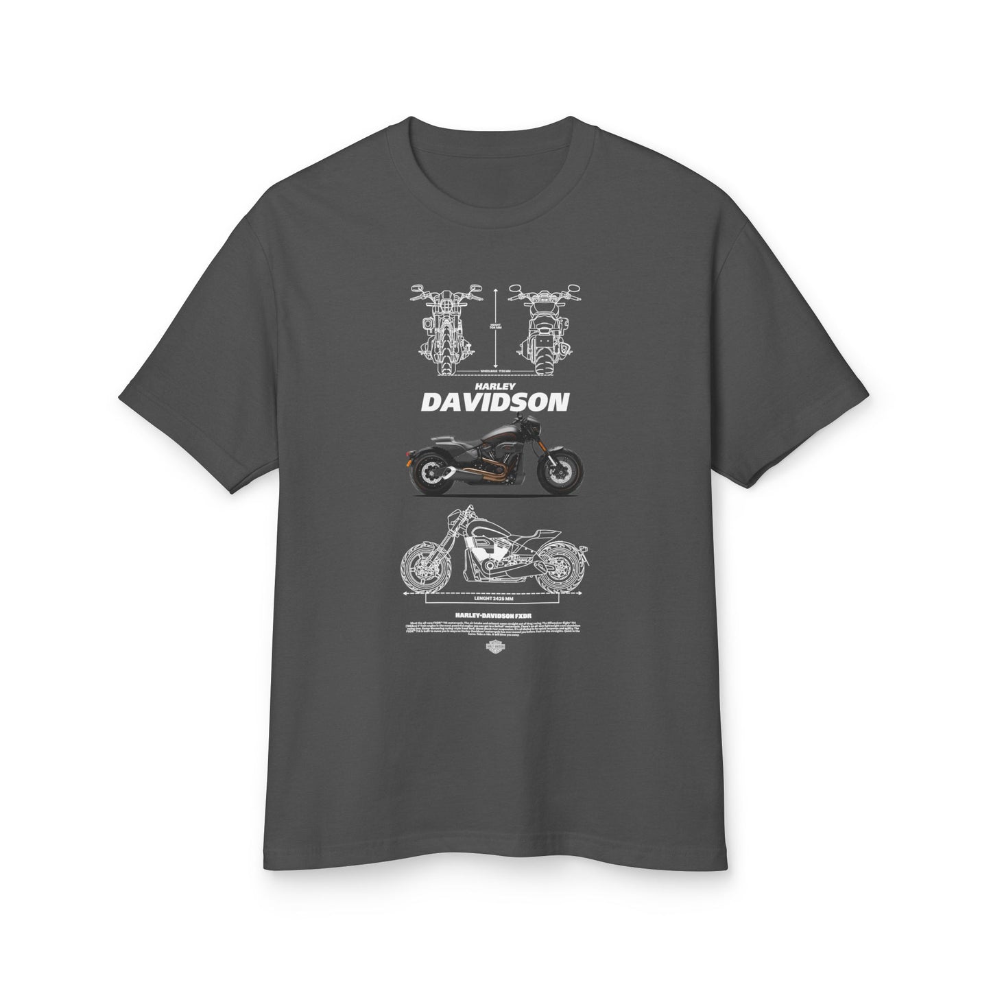 Harley-Davidson FXDR Motorcycle Tee - Unisex Heavyweight Cotton T-shirt - CreativeRino