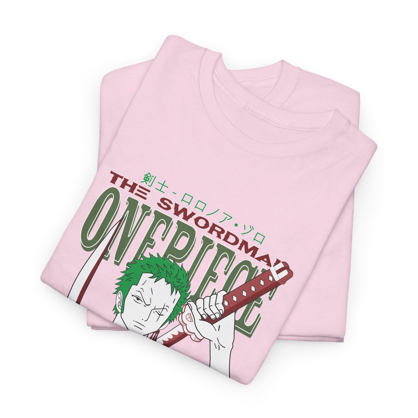 Anime Unisex Heavy Cotton Tee - One Piece Zoro Graphic T-shirt - CreativeRino