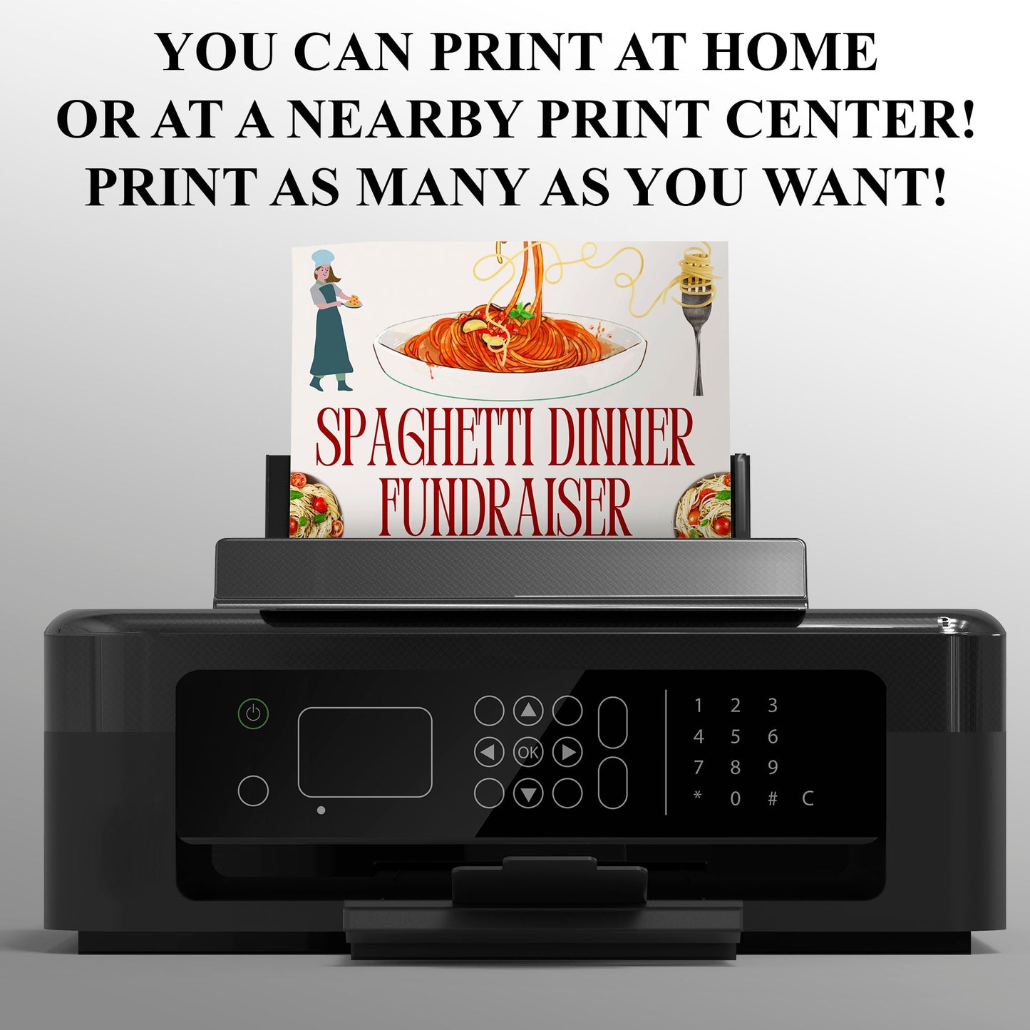 Spaghetti Dinner Fundraiser Flyer Template CreativeRino