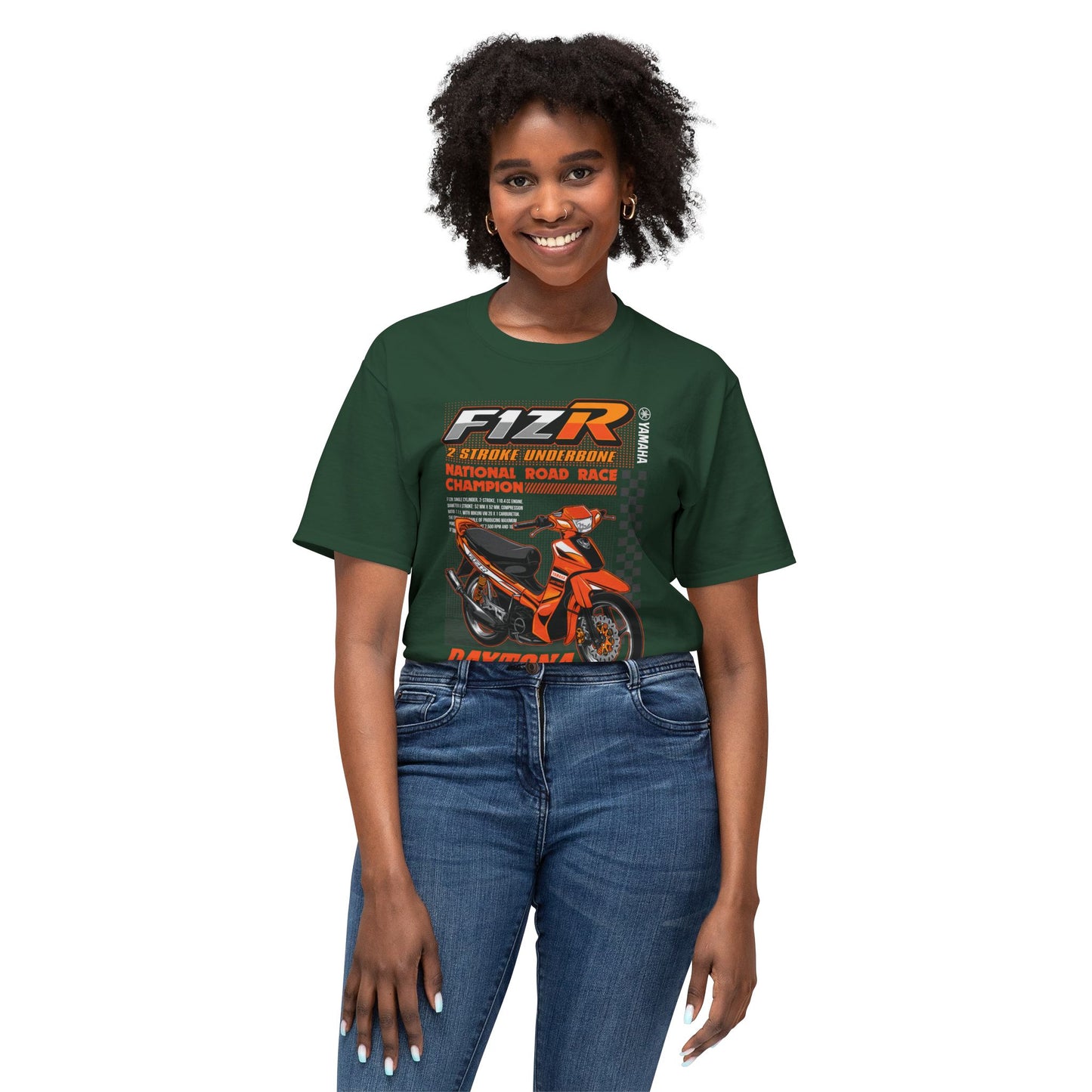 Yamaha F1ZR Motorcycle Champion Unisex T-Shirt - Daytona Race Design - CreativeRino
