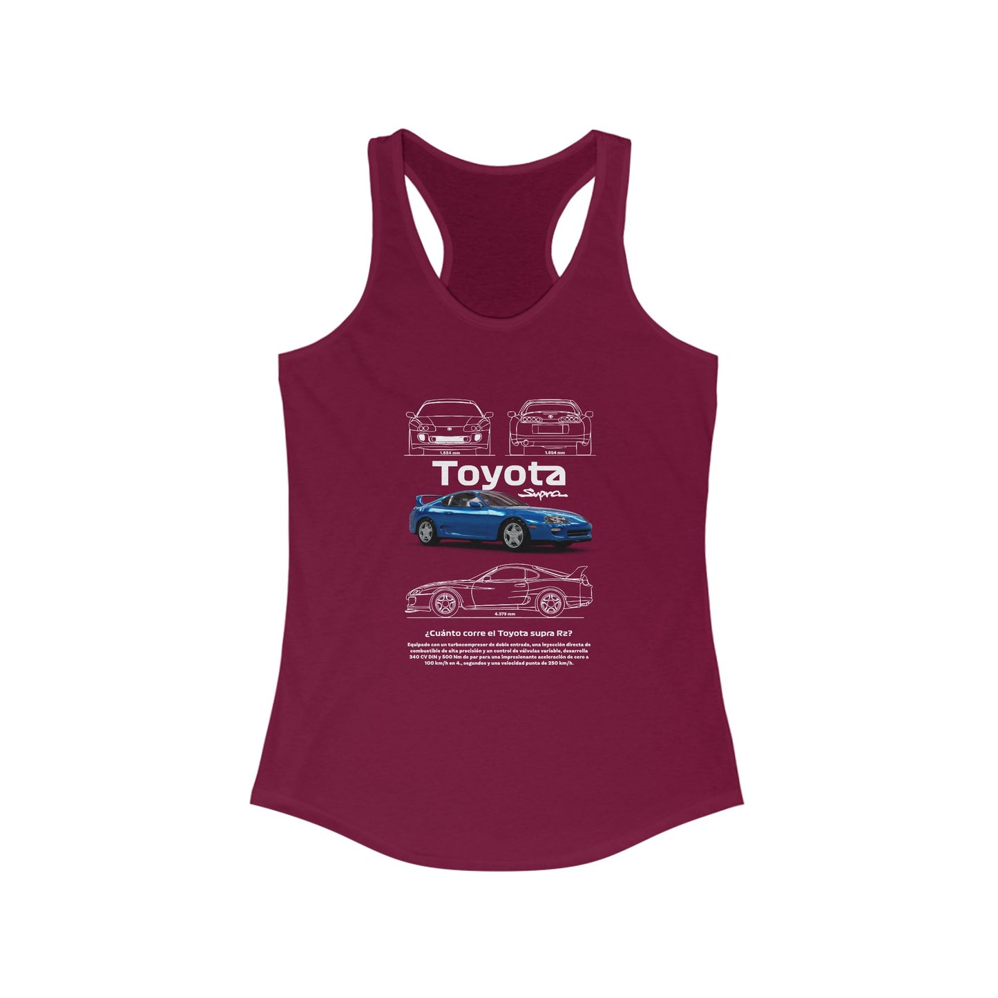 Toyota Supra Rz Car Enthusiast Women's Racerback Tank Top - CreativeRino