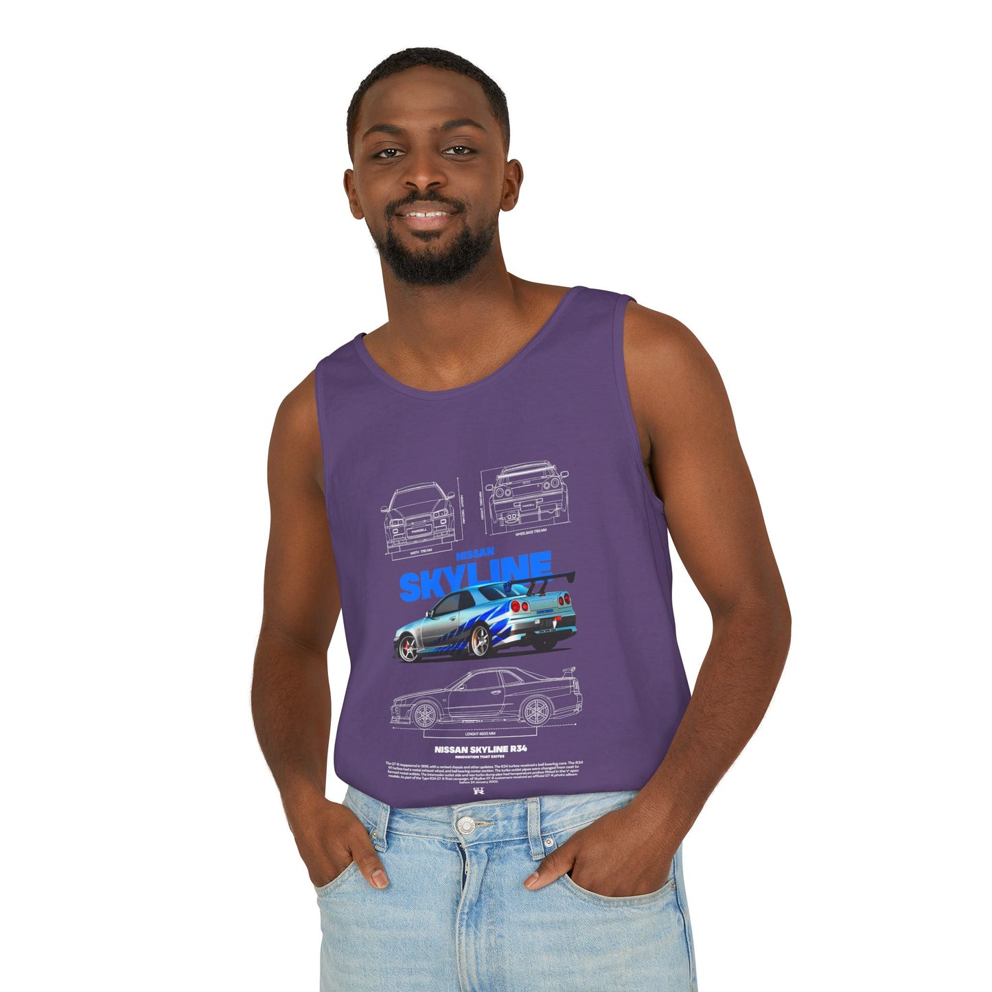 Nissan Skyline Graphic Tank Top - Fast 2 Furious Car Enthusiast Apparel - CreativeRino