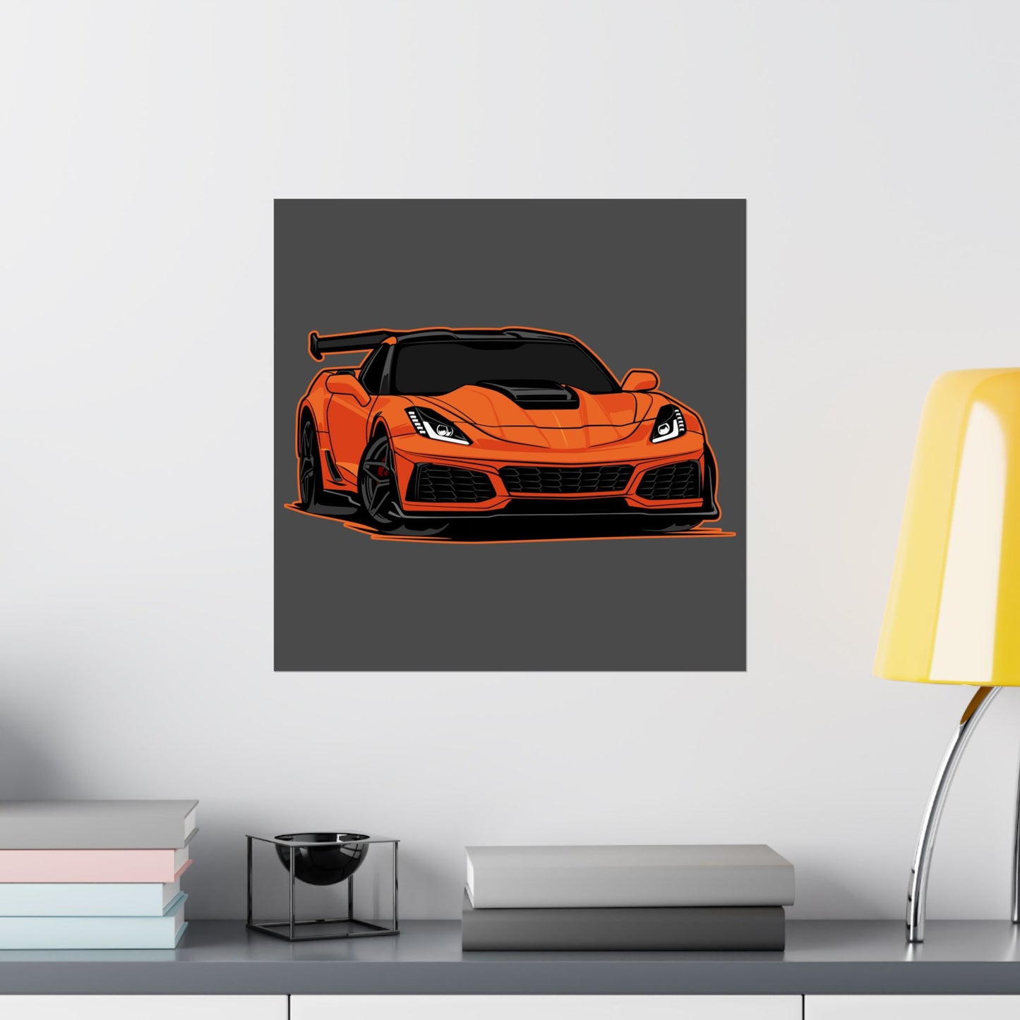 Sports Car Matte Square Poster - Perfect Wall Decor for Auto Enthusiasts - CreativeRino