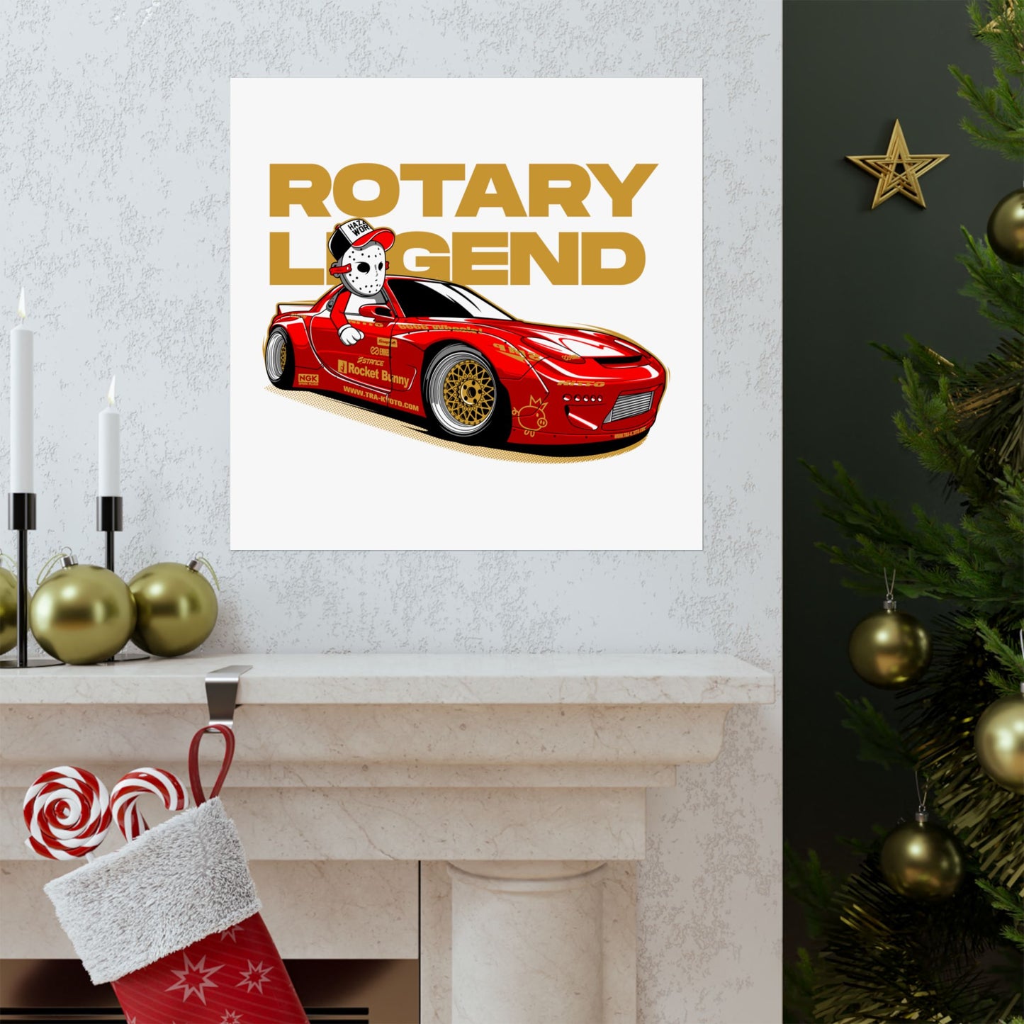 Rotary Legend Matte Square Poster – Car Enthusiast Wall Art - CreativeRino