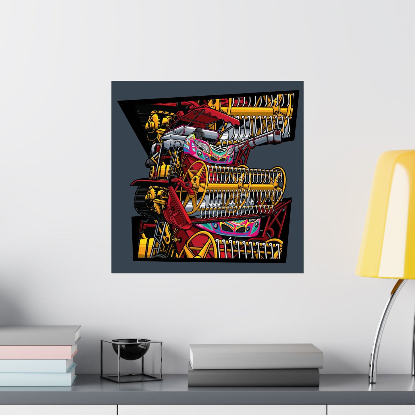 Vibrant Matte Square Posters featuring Custom Farming Artwork - CreativeRino