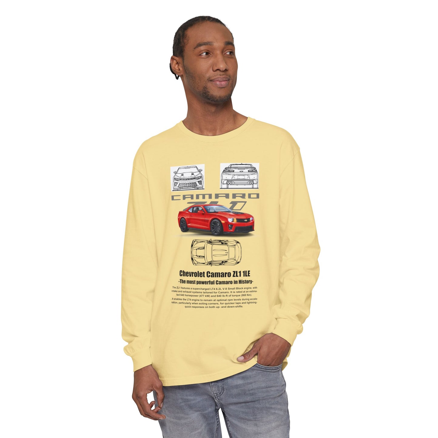 Chevrolet Camaro Long Sleeve T-Shirt for Car Enthusiasts - CreativeRino