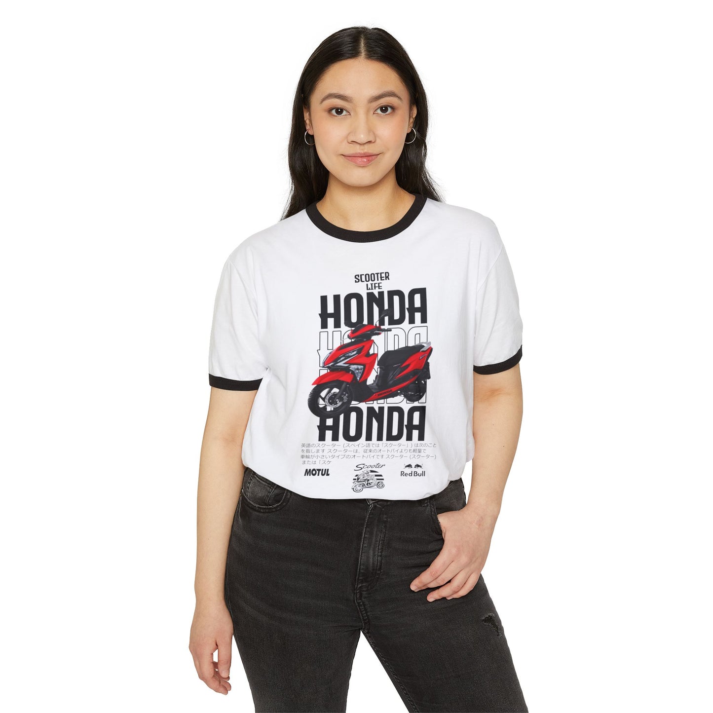 Honda Scooter Life Unisex Cotton Ringer T-Shirt - CreativeRino