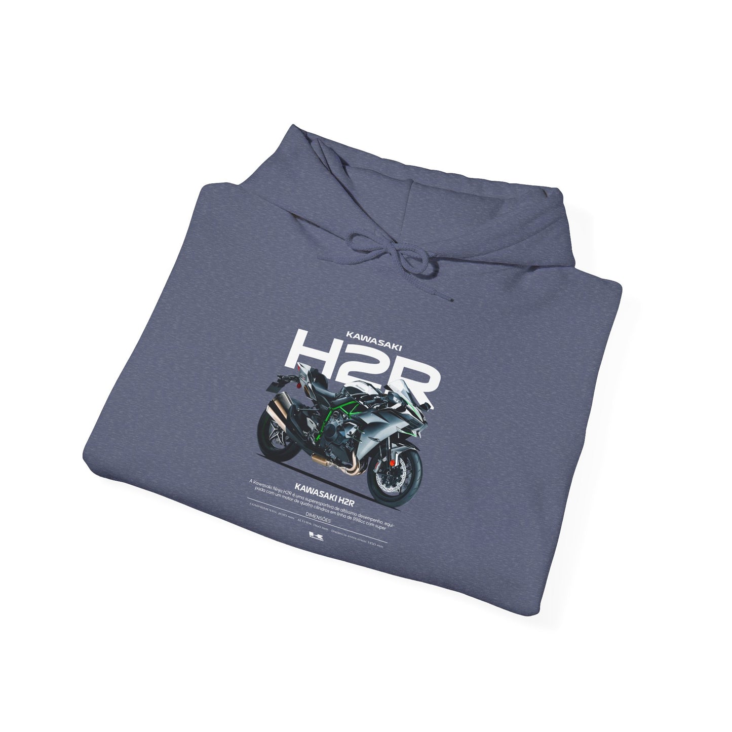 Kawasaki Ninja H2R Motorcycle Enthusiast Heavy Blend Hooded Sweatshirt - CreativeRino
