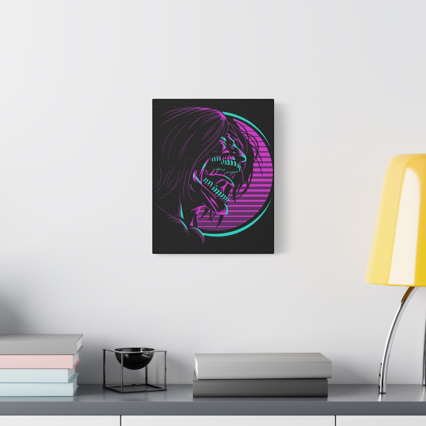 Stylish Matte Canvas Art - Vibrant Monster Design, 1.25" Stretched Wall Décor - CreativeRino