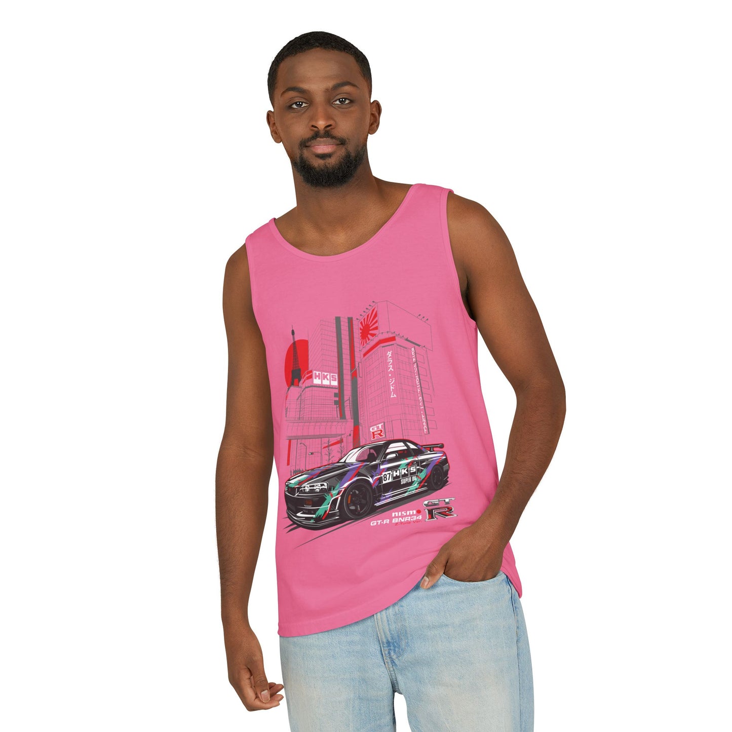 Nissan GT-R Racing Graphic Tank Top for Car Enthusiasts - CreativeRino