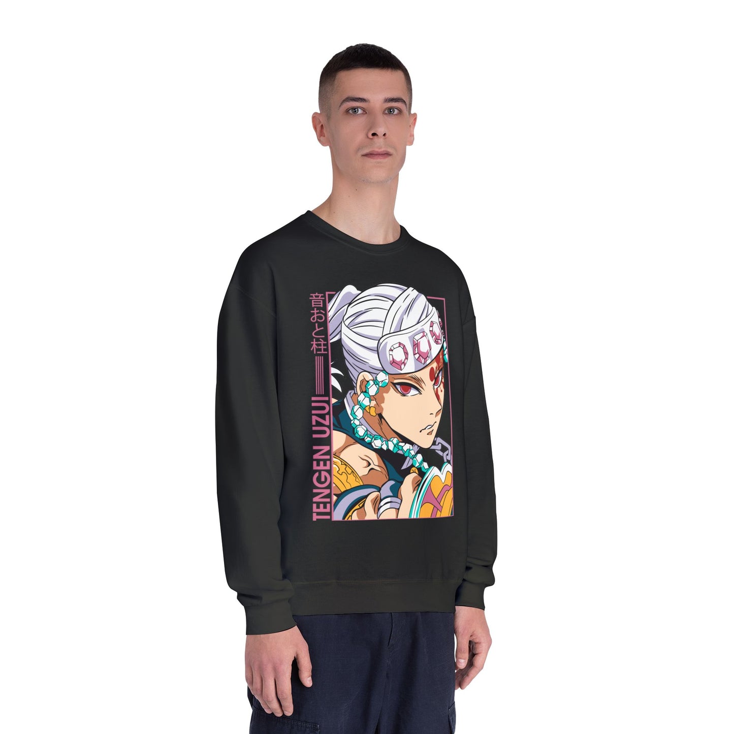 Tengen Uzui Anime-Inspired Unisex Crewneck Sweatshirt - Demon Slayer Design - CreativeRino