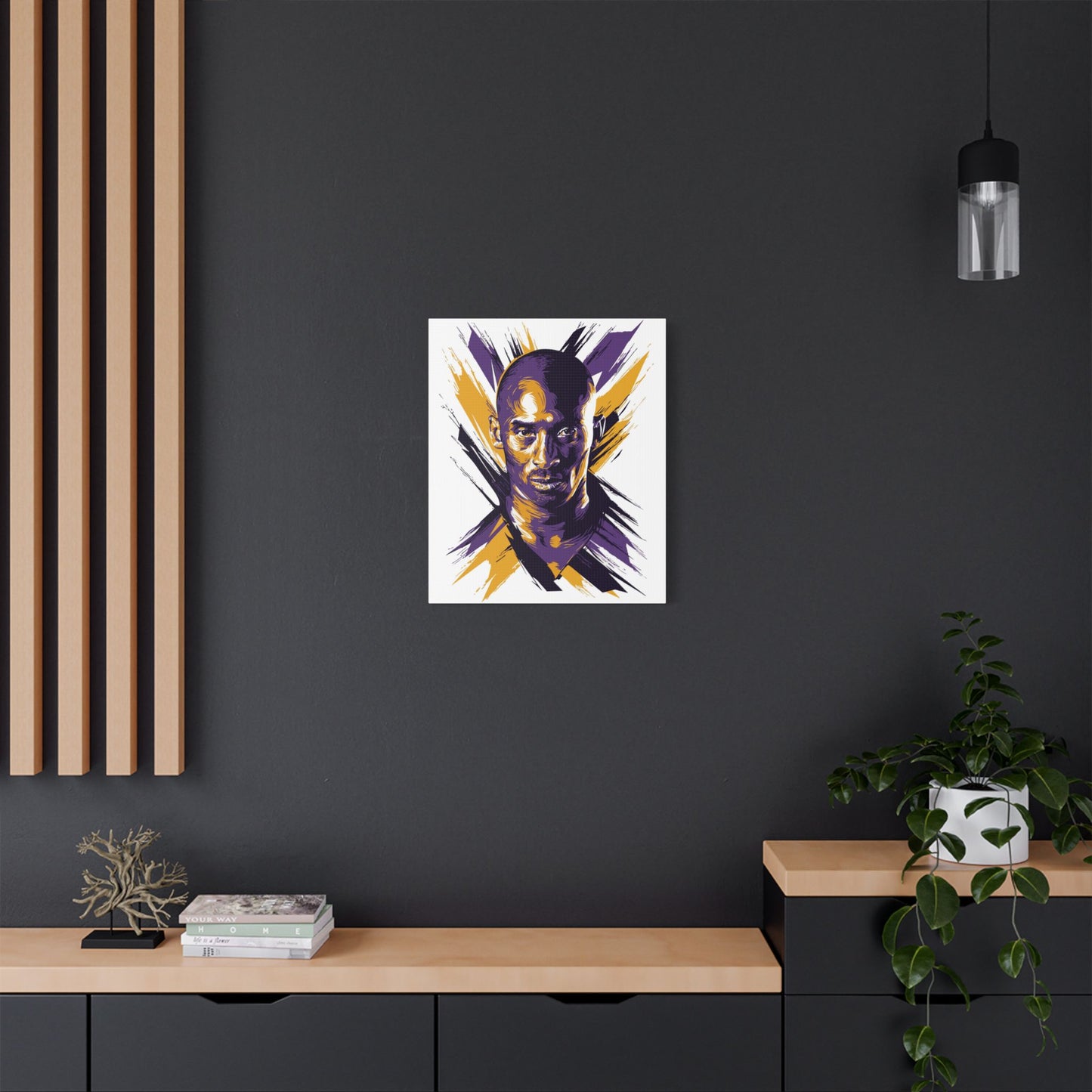 Kobe Bryant Satin Canvas Wall Art – Inspirational Decor for Sports Fans - CreativeRino