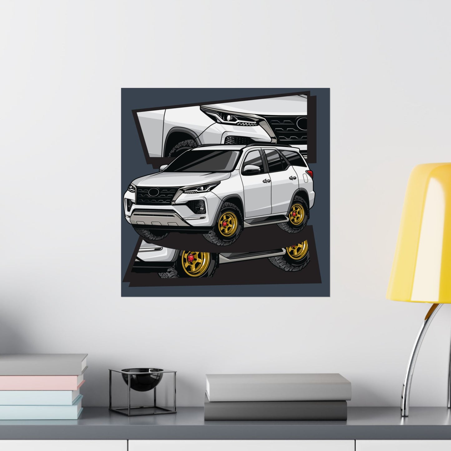 Fortuner Car Poster - Stylish Off-Road Vehicle Artwork for Auto Enthusiasts - CreativeRino