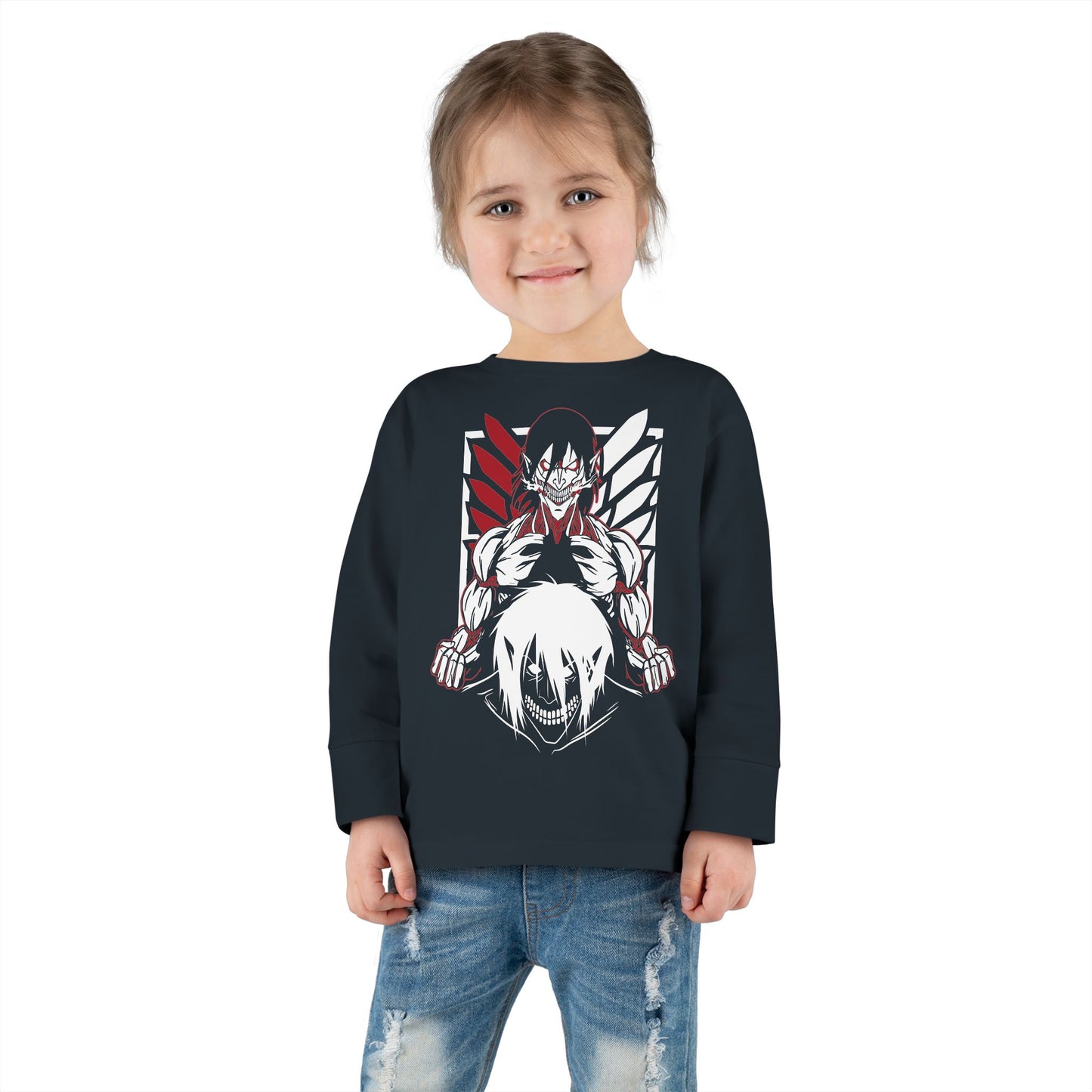 Attack on Titan Toddler Long Sleeve Tee Anime Graphic T-shirt - CreativeRino