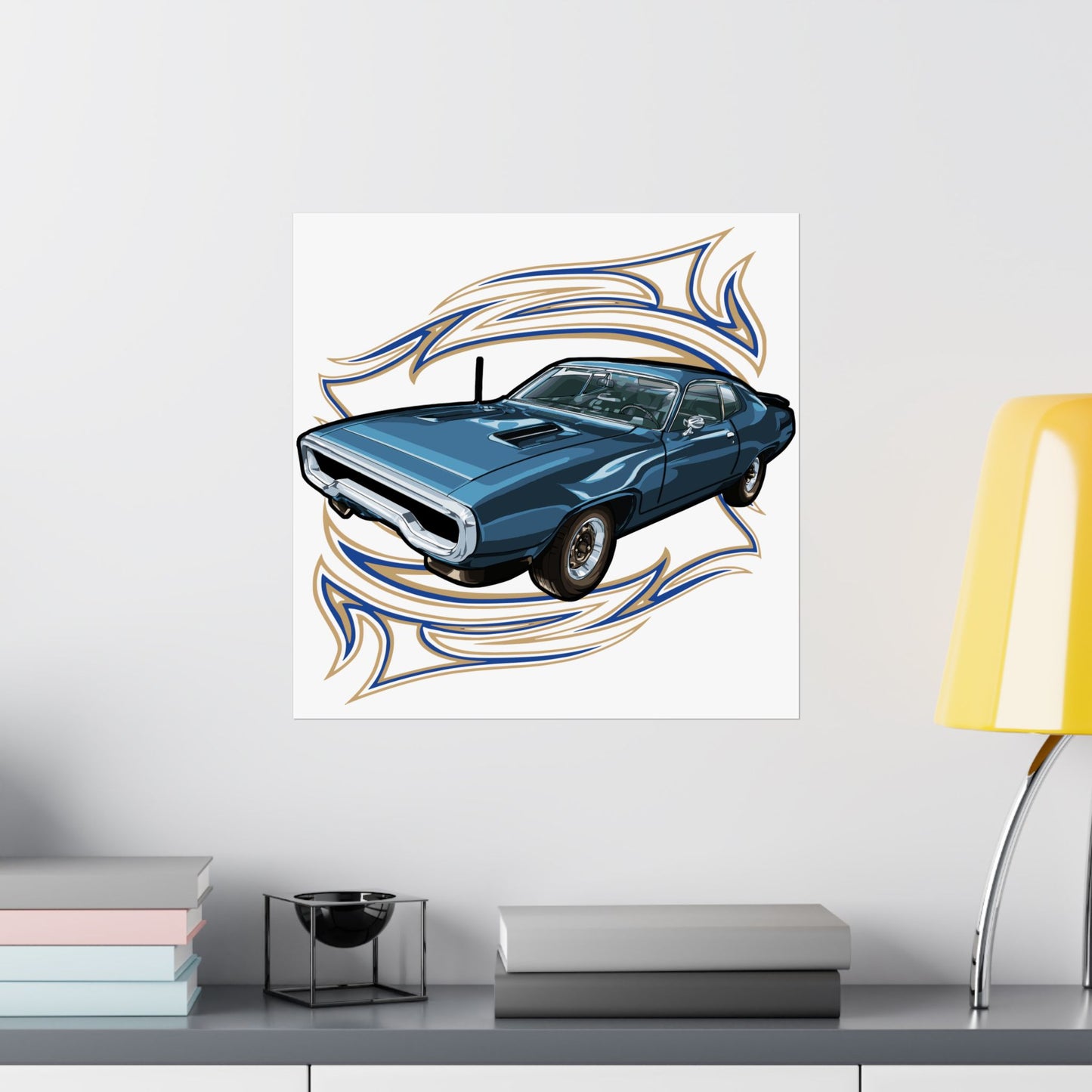Vintage Car Matte Square Poster - Classic Automotive Art for Car Enthusiasts - CreativeRino