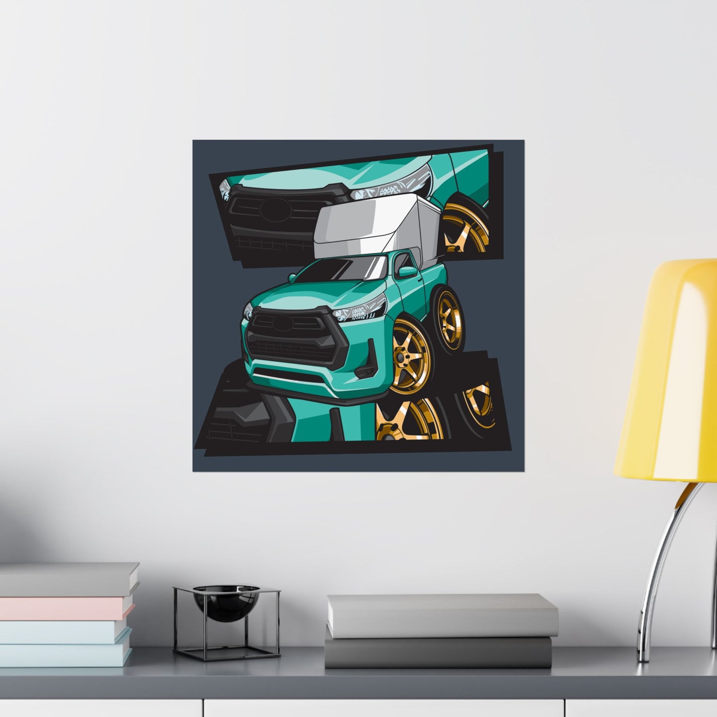 Truck Matte Square Posters - Heavy Truck Design for Car Enthusiasts - CreativeRino
