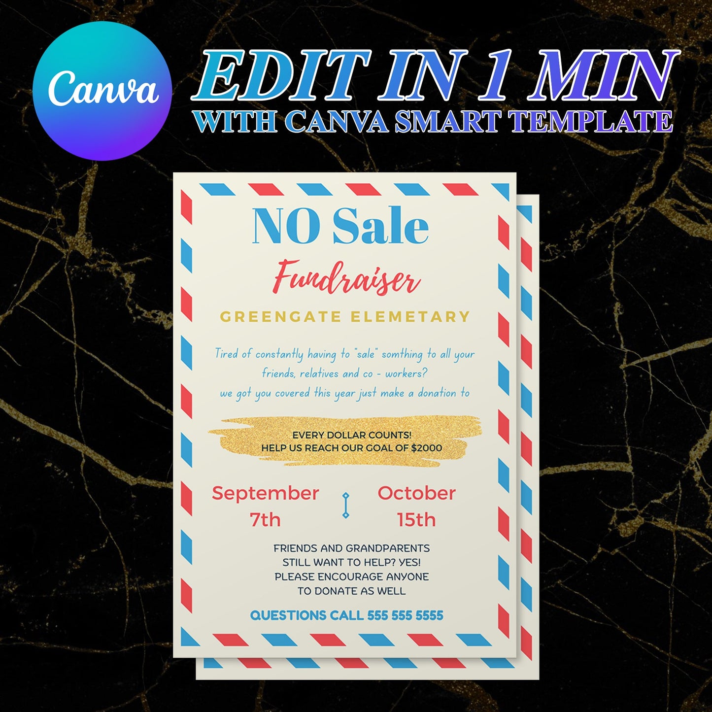 Bingo Fundraiser Flyer Template | Bingo Night Flyer CreativeRino