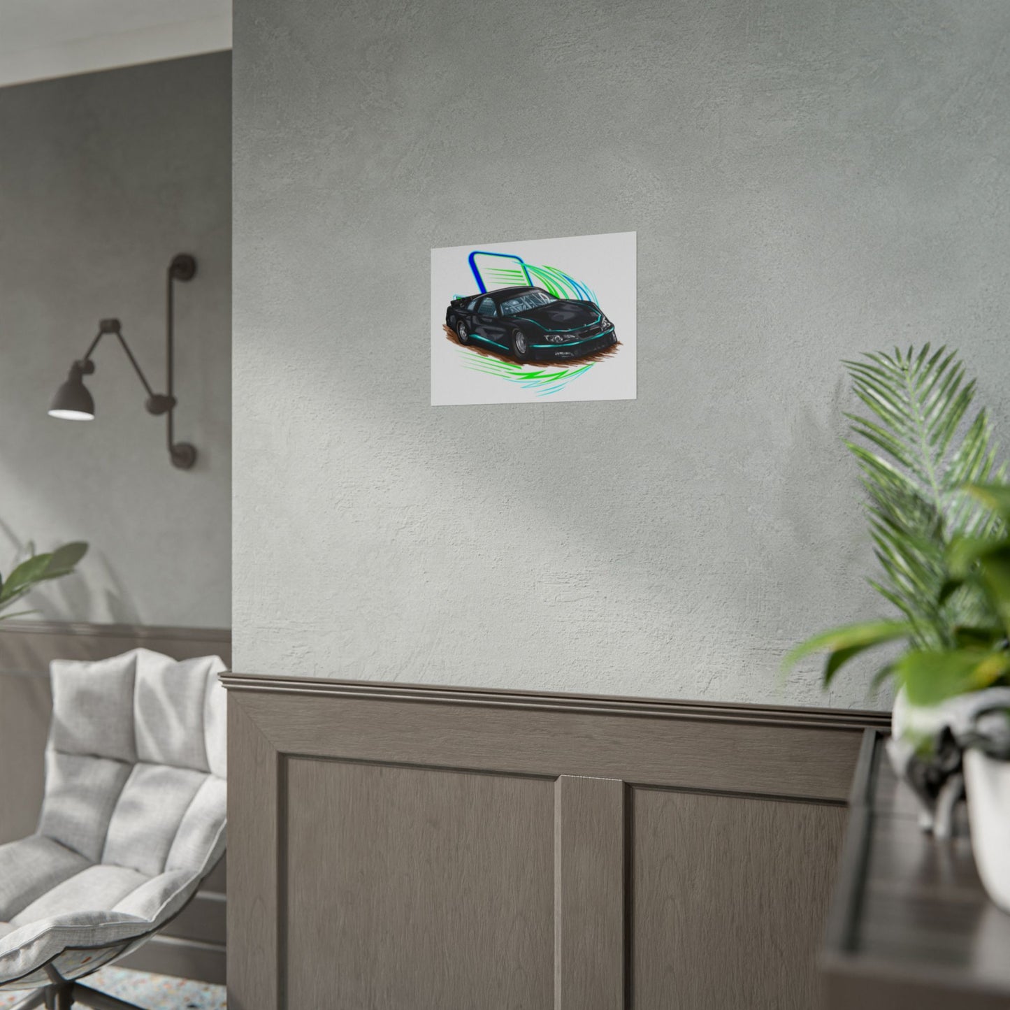 Racing Car Rolled Poster - High-Speed Car Art for Car Enthusiasts and Collectors - CreativeRino