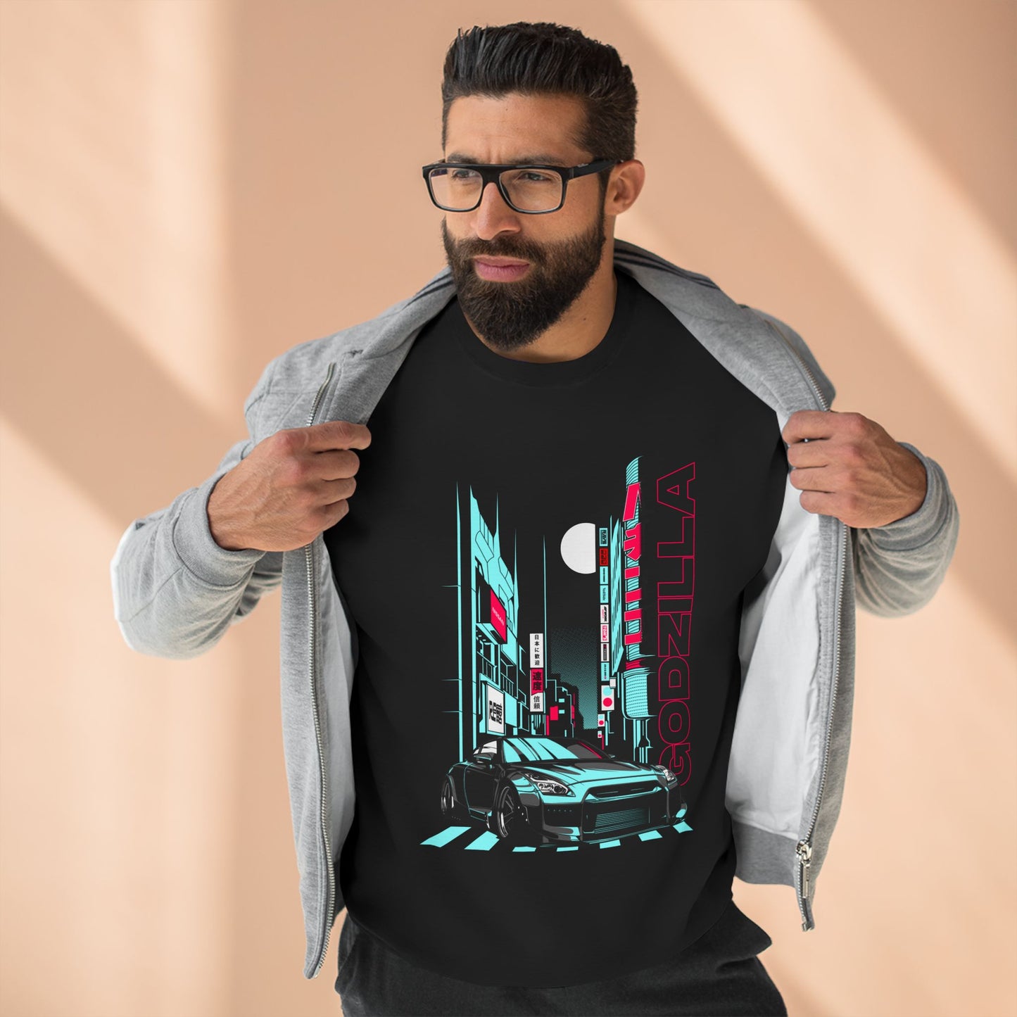 Nissan Godzilla GT-R Unisex Crewneck Sweatshirt - Retro Car Design - CreativeRino