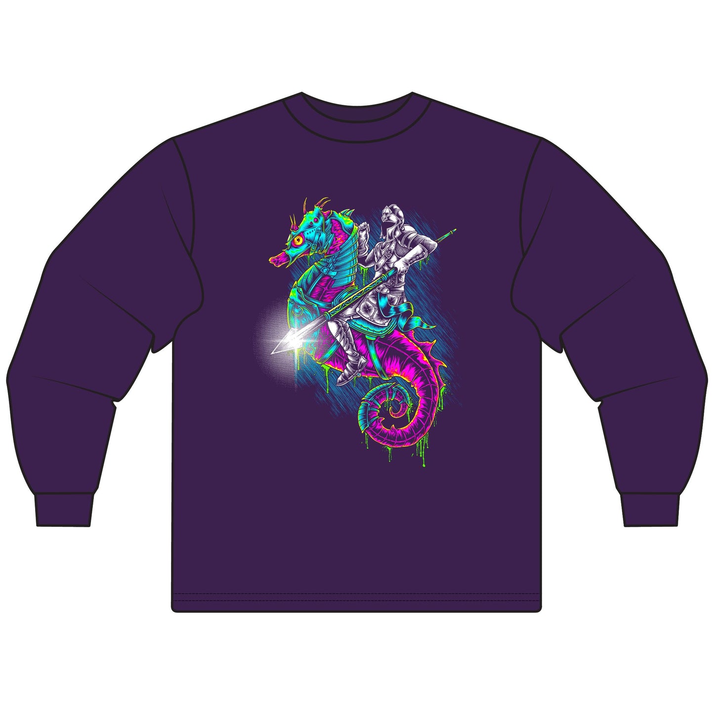 Caballo de mar Seahorses Rider Unisex Long Sleeve T-Shirt - CreativeRino